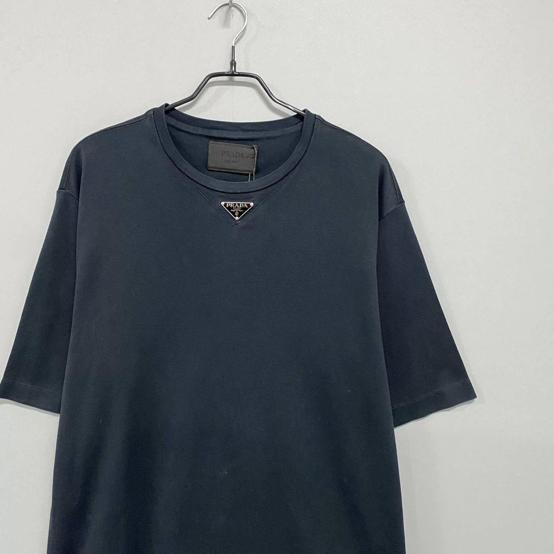 Prada PRADA Black Triangle Logo Short-Sleeve Tee S 95 New (Sew) Size US S / EU 44-46 / 1 - 2 Thumbnail