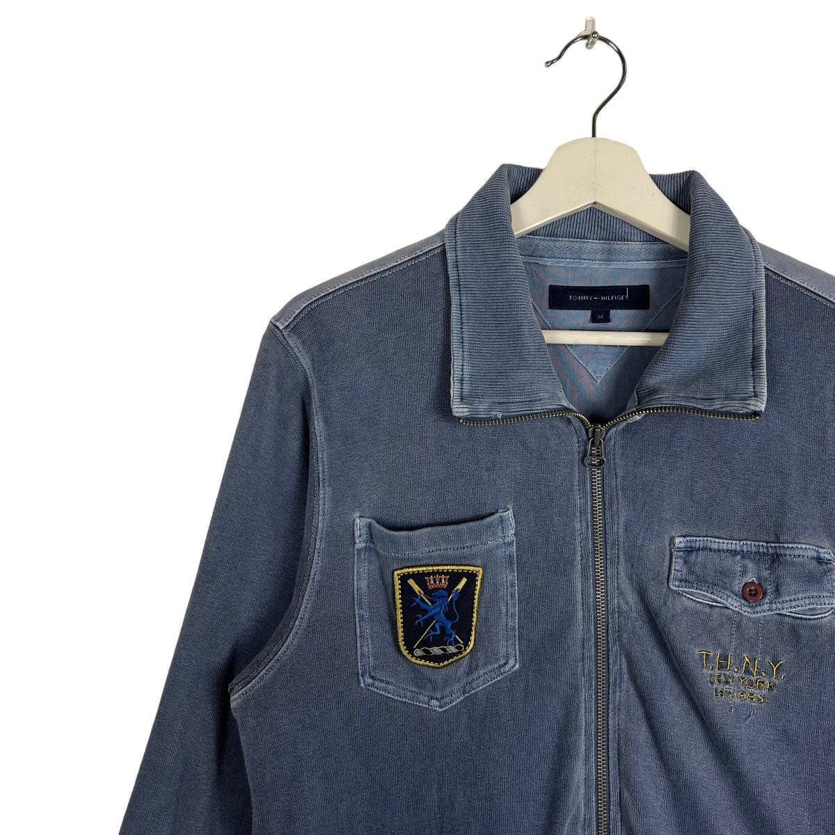 Tommy Hilfiger 🔥 TOMMY HILFIGER BLUE INDIGO SWEATER JACKET Size US M / EU 48-50 / 2 - 7 Thumbnail