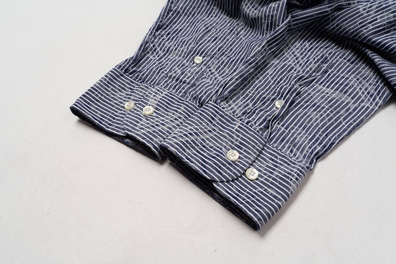Etro 🔵ETRO Striped Blue Flower Print Bottom Up Shirt Made Italy Size US L / EU 52-54 / 3 - 11 Thumbnail