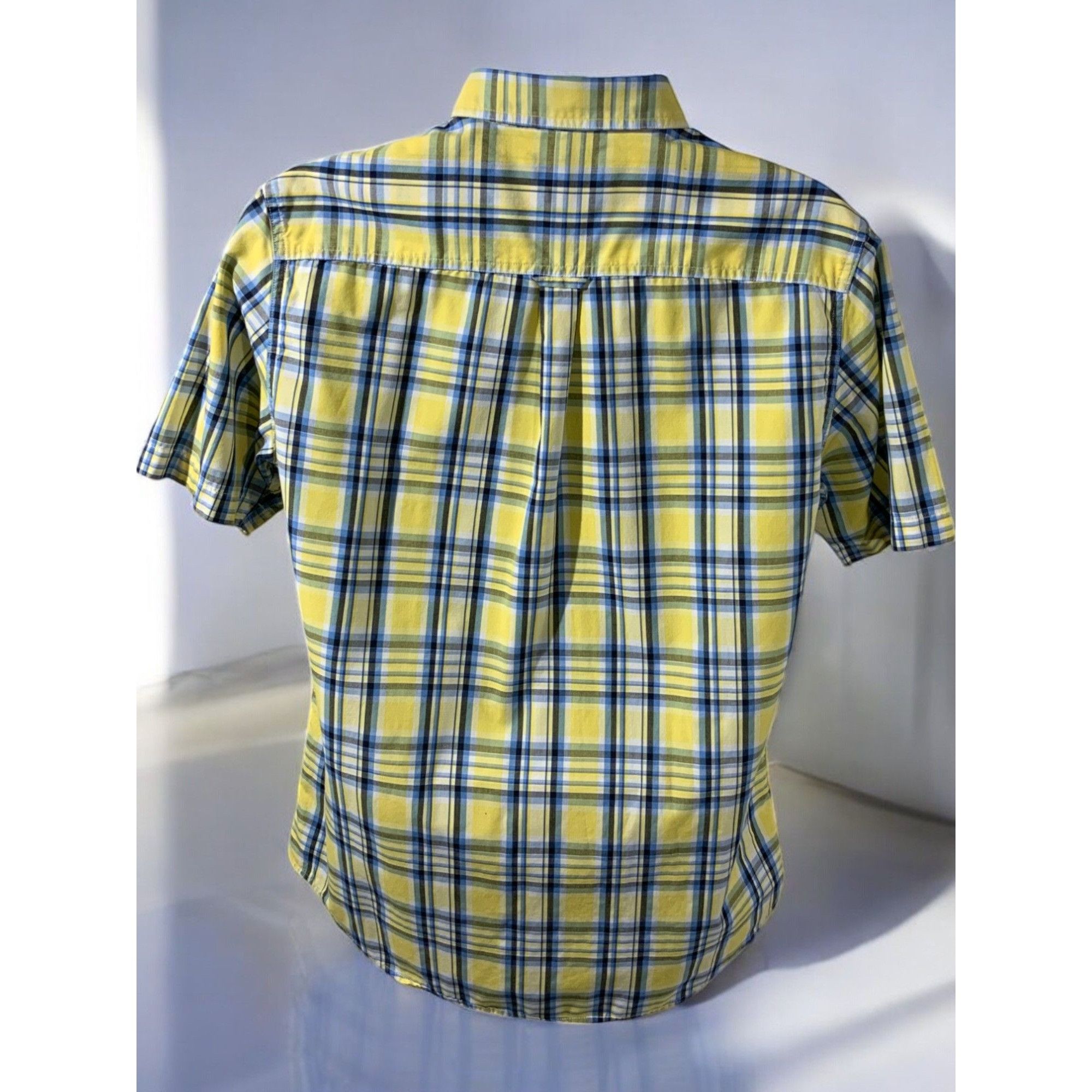 Chaps Chaps Yellow Blue Plaid Short Sleeve Button Down Shirt M Size US M / EU 48-50 / 2 - 3 Thumbnail