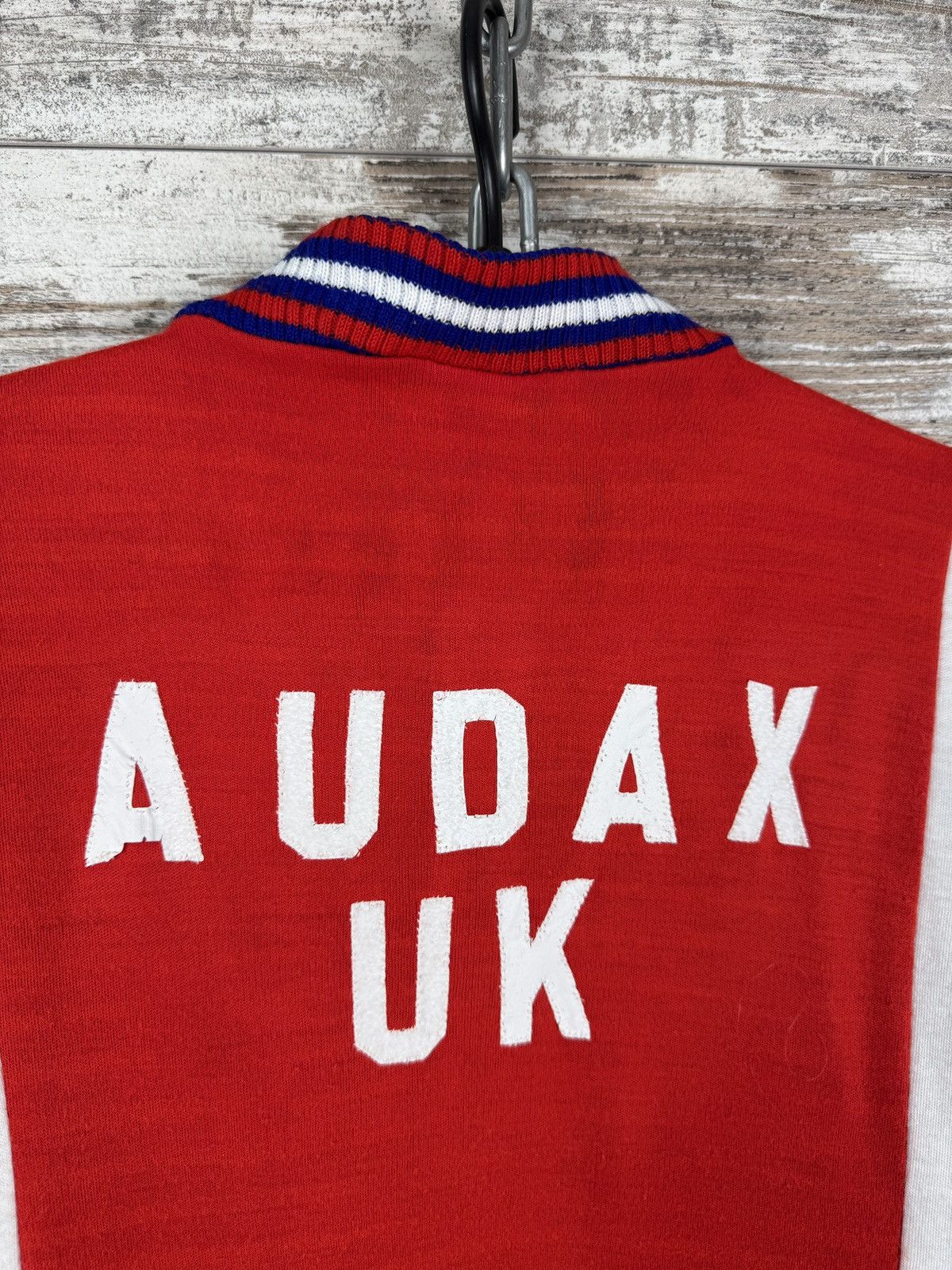 Vintage 70s Audax UK Vintage Wool Cycling Jersey T-shirt tee mens Size US L / EU 52-54 / 3 - 11 Thumbnail