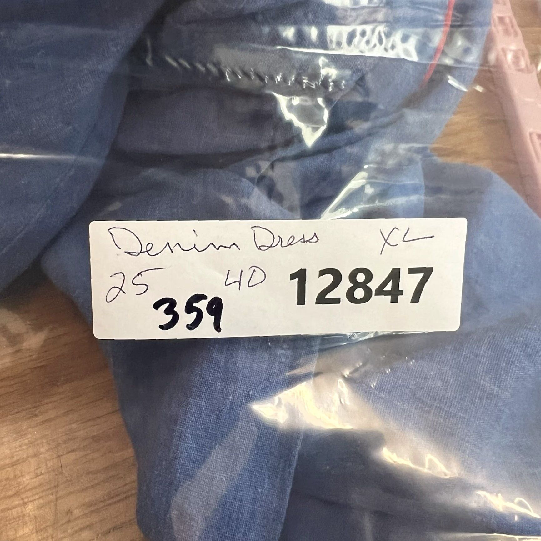 Denime VINTAGE Unbranded Denim Dress Shirt Dress Womens XL Blue 80s Retro Pockets Snap Button Knee-Length Casual Size XL / US 12-14 / IT 48-50 - 7 Thumbnail