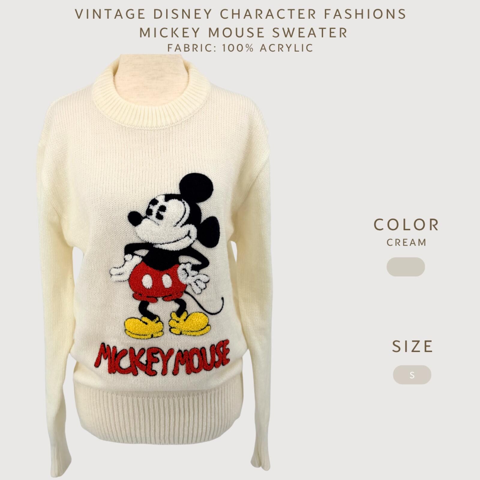 Disney Vintage Mickey Mouse Sweater Disney Graphic Knit S Size ONE SIZE - 2 Thumbnail