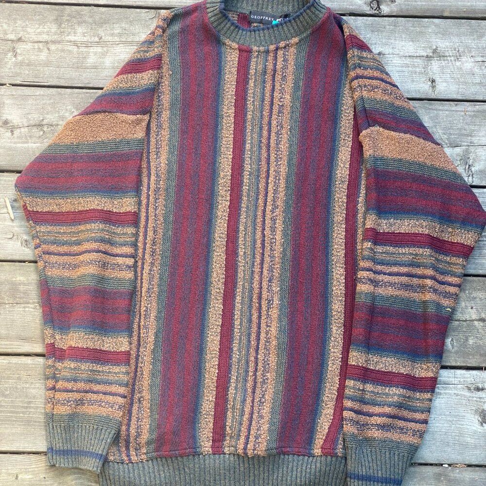 Coogi × Vintage Vintage 90s Geoffery Beene Coogi Style Knit Sweater XL Size US XL / EU 56 / 4 - 5 Thumbnail