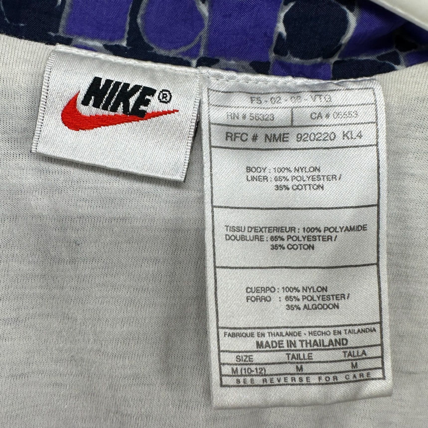 Nike VINTAGE Nike Jacket Womens M Purple Blue Windbreaker Geometric Dot Swoosh 90s Mens? Size M / US 6-8 / IT 42-44 - 7 Thumbnail