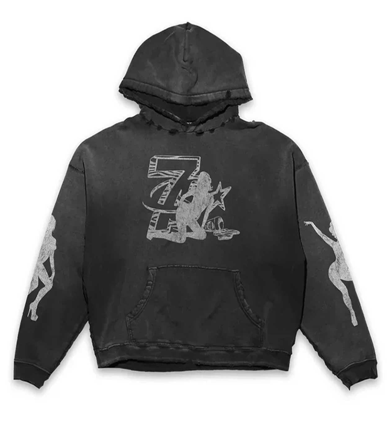 TRIPLE SEVENS Trap Logo Hoodie Black Size US L / EU 52-54 / 3 - 1 Thumbnail