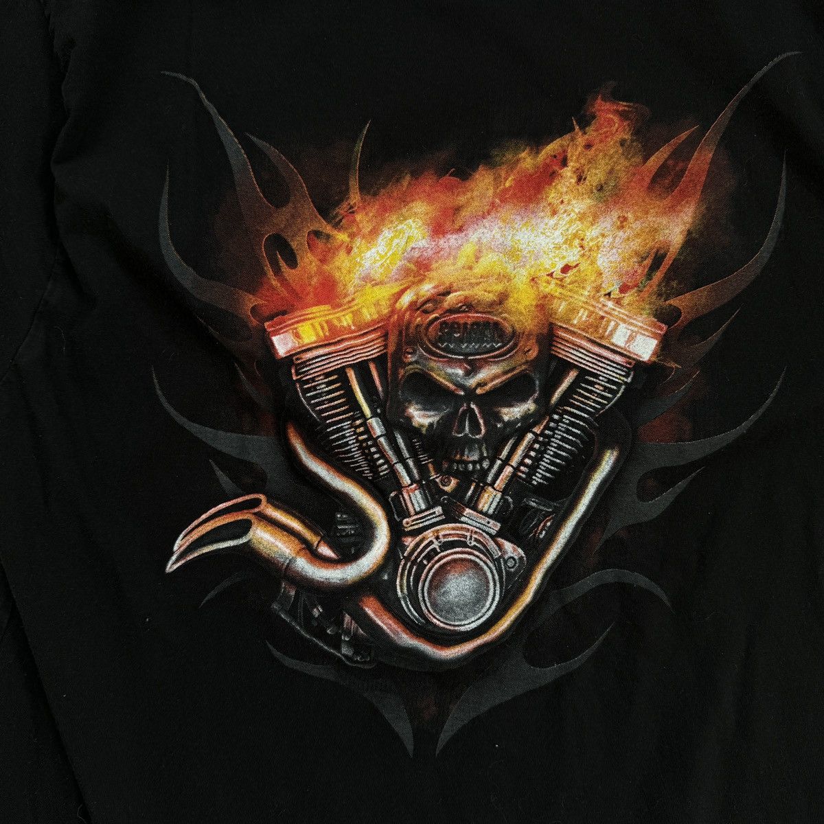 Other Vintage Spiral Skull Rider T-Shirt Size US XL / EU 56 / 4 - 6 Thumbnail