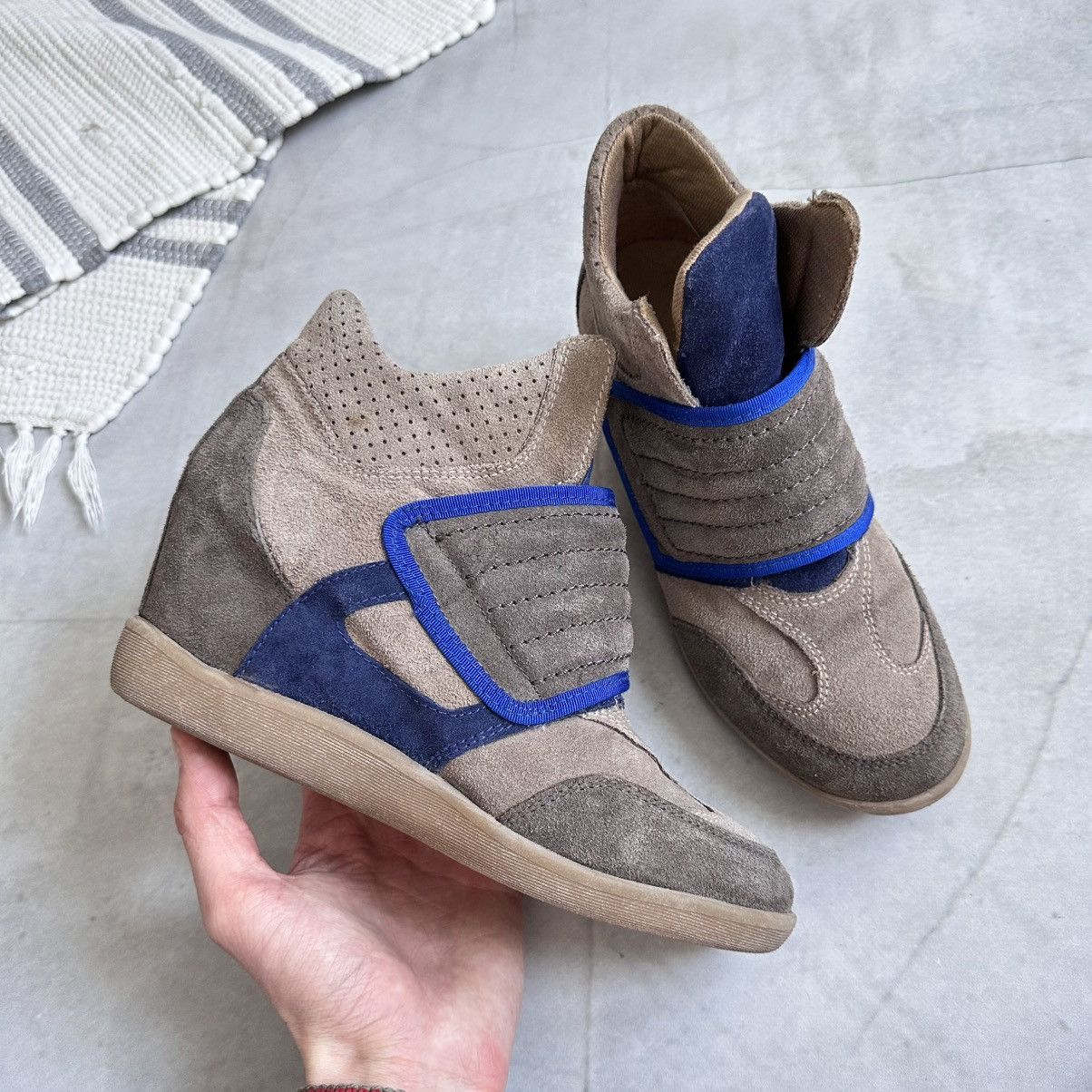 Isabel Marant Strap Isabel Marant Style Bekett Wedge Sneakers Shoes Ash Size US 10 / IT 40 - 14 Thumbnail
