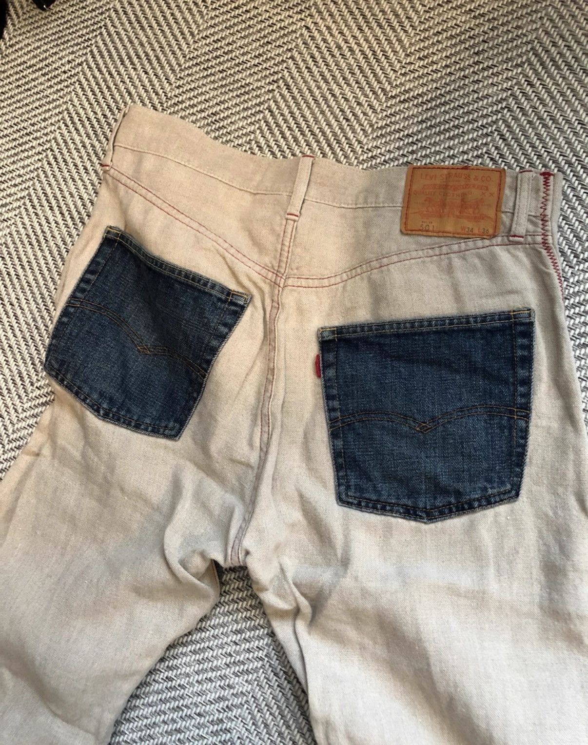 Junya Watanabe Junya Watanabe x Comme des Garcons Two-Tone Jeans K24 Size US 34 / EU 50 - 4 Thumbnail