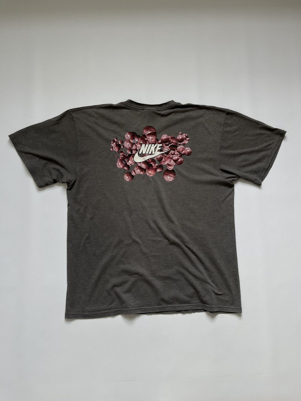 Nike × Vintage NIKE Vintage Y2K Big Logo Bubble Print Tee Shirt Size US L / EU 52-54 / 3 - 1 Thumbnail