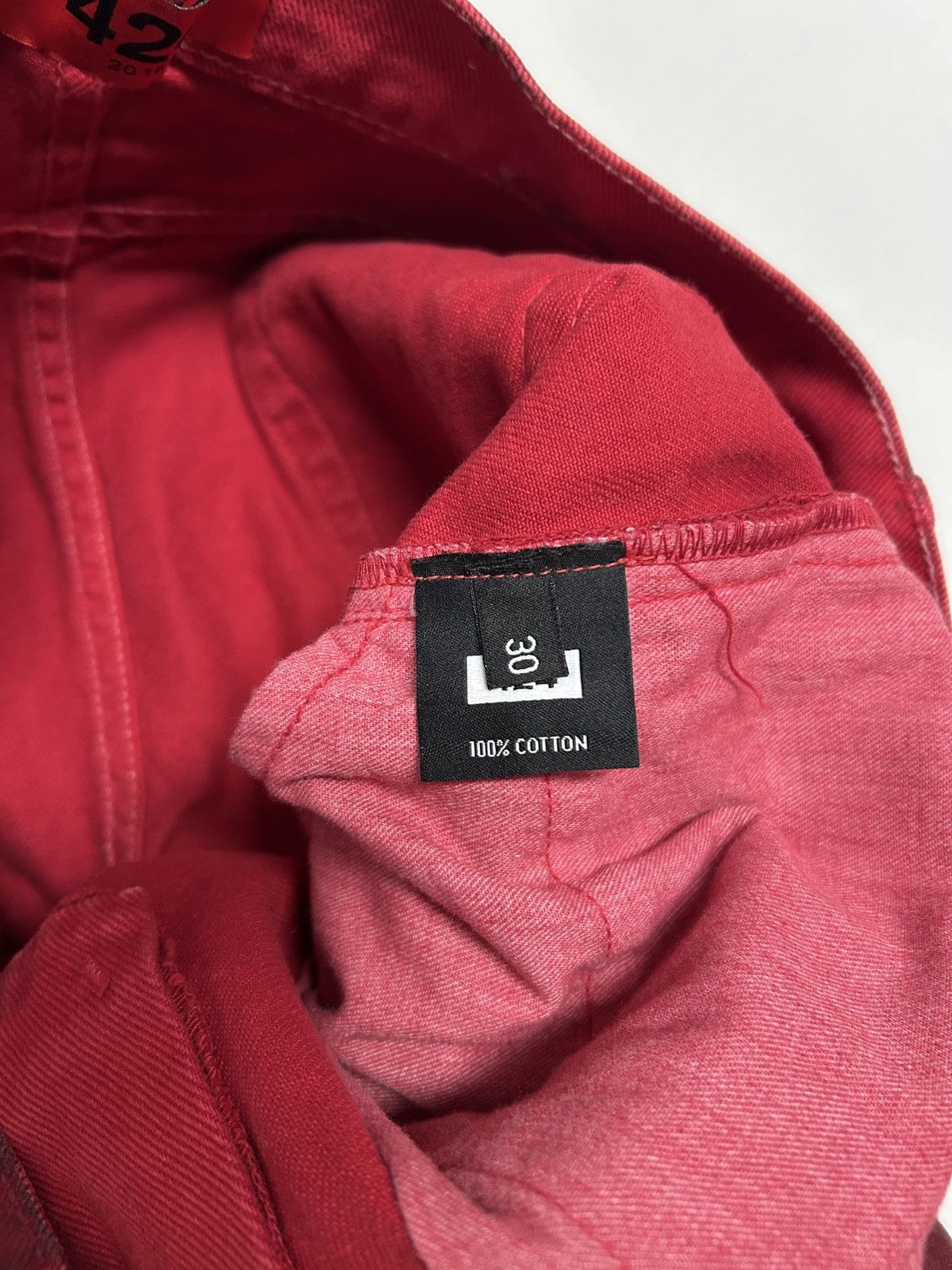 424 2018 Red Paisley Patch Denim Size US 30 / EU 46 - 7 Thumbnail