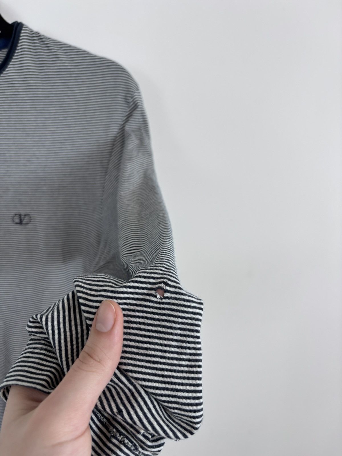 Valentino Vintage Valentino Studio Women’s Striped Long Sleeve T-Shirt Size M / US 6-8 / IT 42-44 - 12 Thumbnail