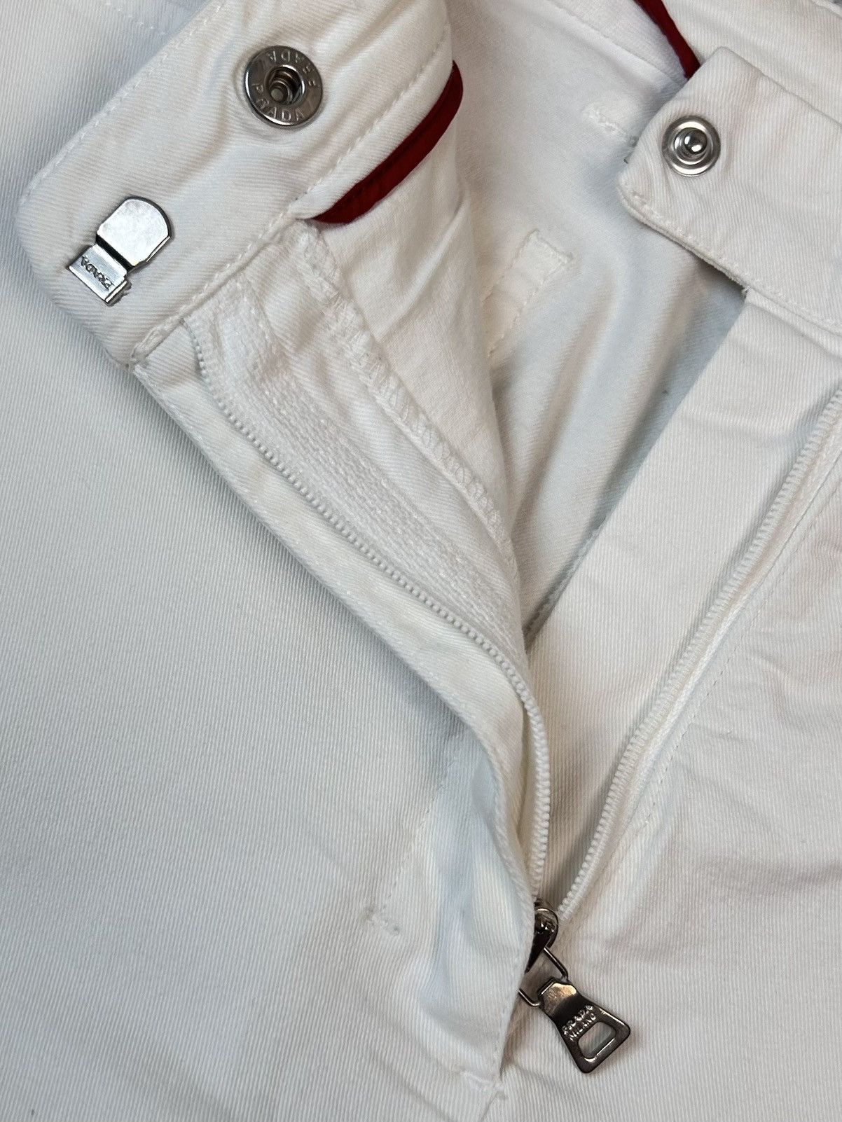 Prada × Vintage Luxury Prada White Stretch Jeans Denim Size 40" / US 18 - 6 Thumbnail