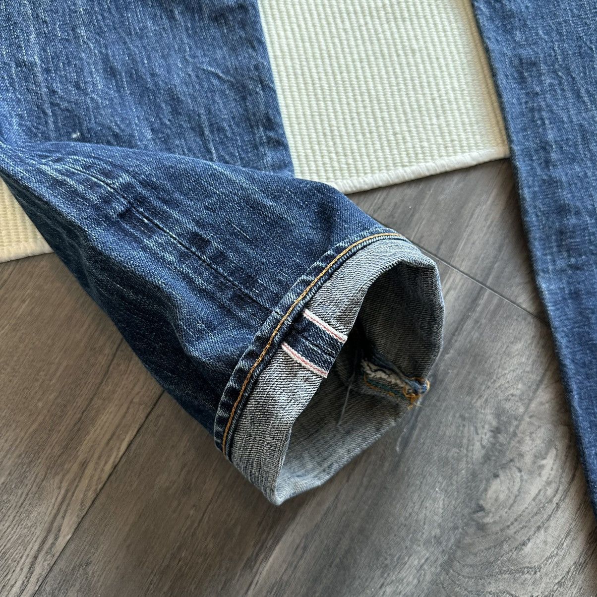 Japan Blue Vintage Japan Blue Distressed Straight Leg Jeans Size US 36 / EU 52 - 3 Thumbnail