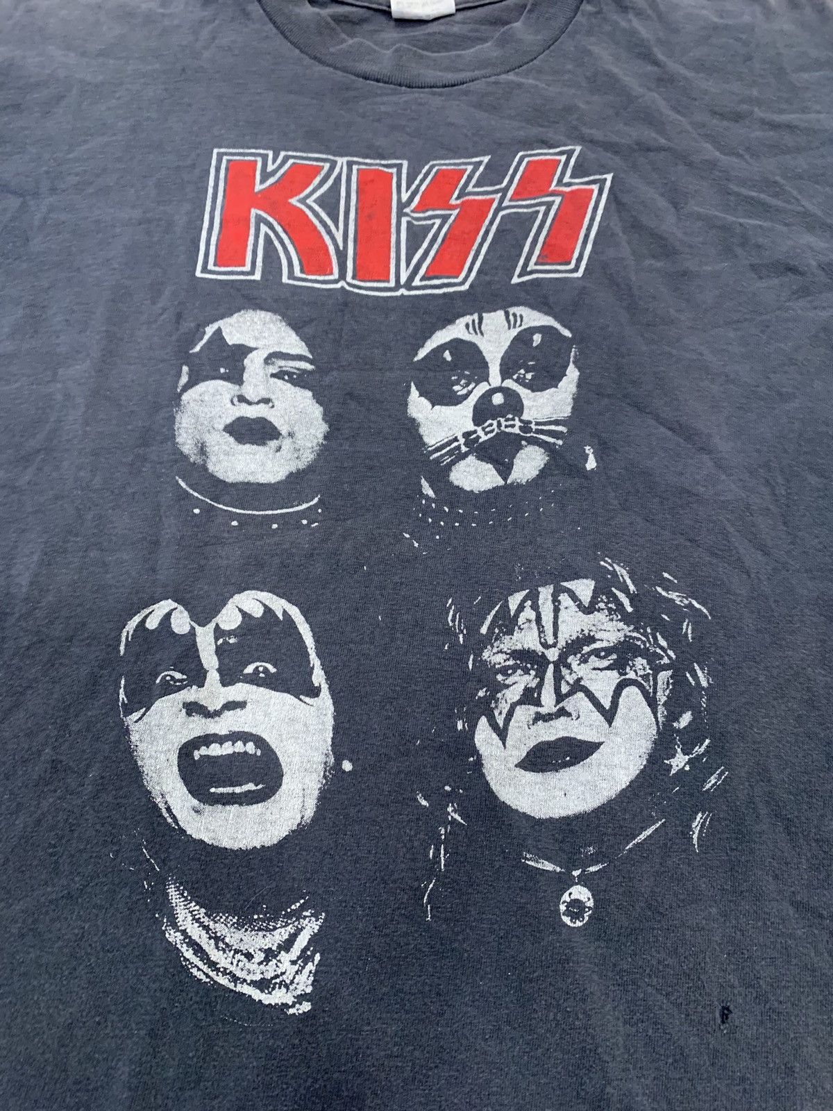 Band Tees × Vintage 80s Kiss Face Tee Size US L / EU 52-54 / 3 - 2 Thumbnail