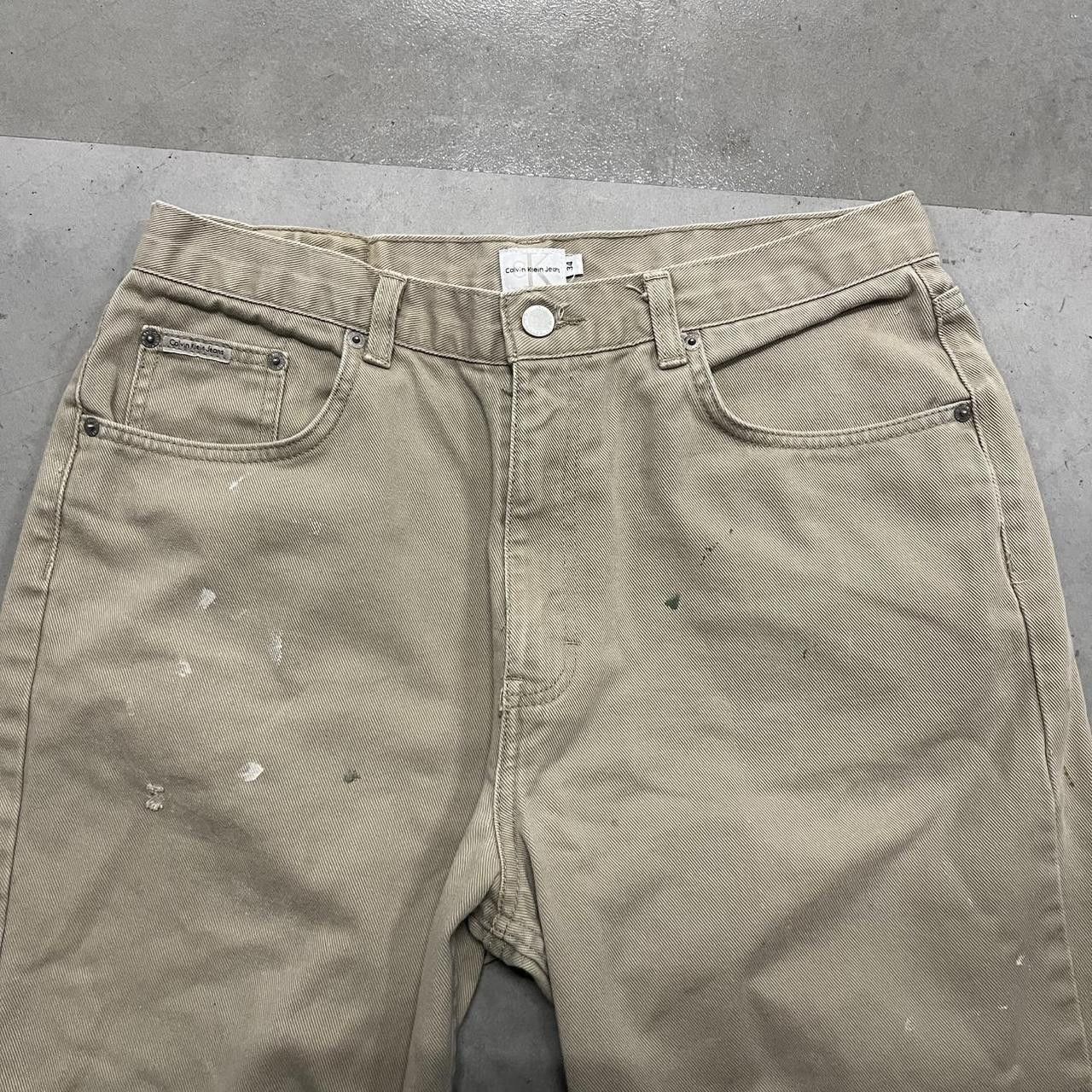 Calvin Klein Vintage Y2K/2000s Easy Fit Khaki Calvin klein Jeans! Size US 34 / EU 50 - 4 Thumbnail