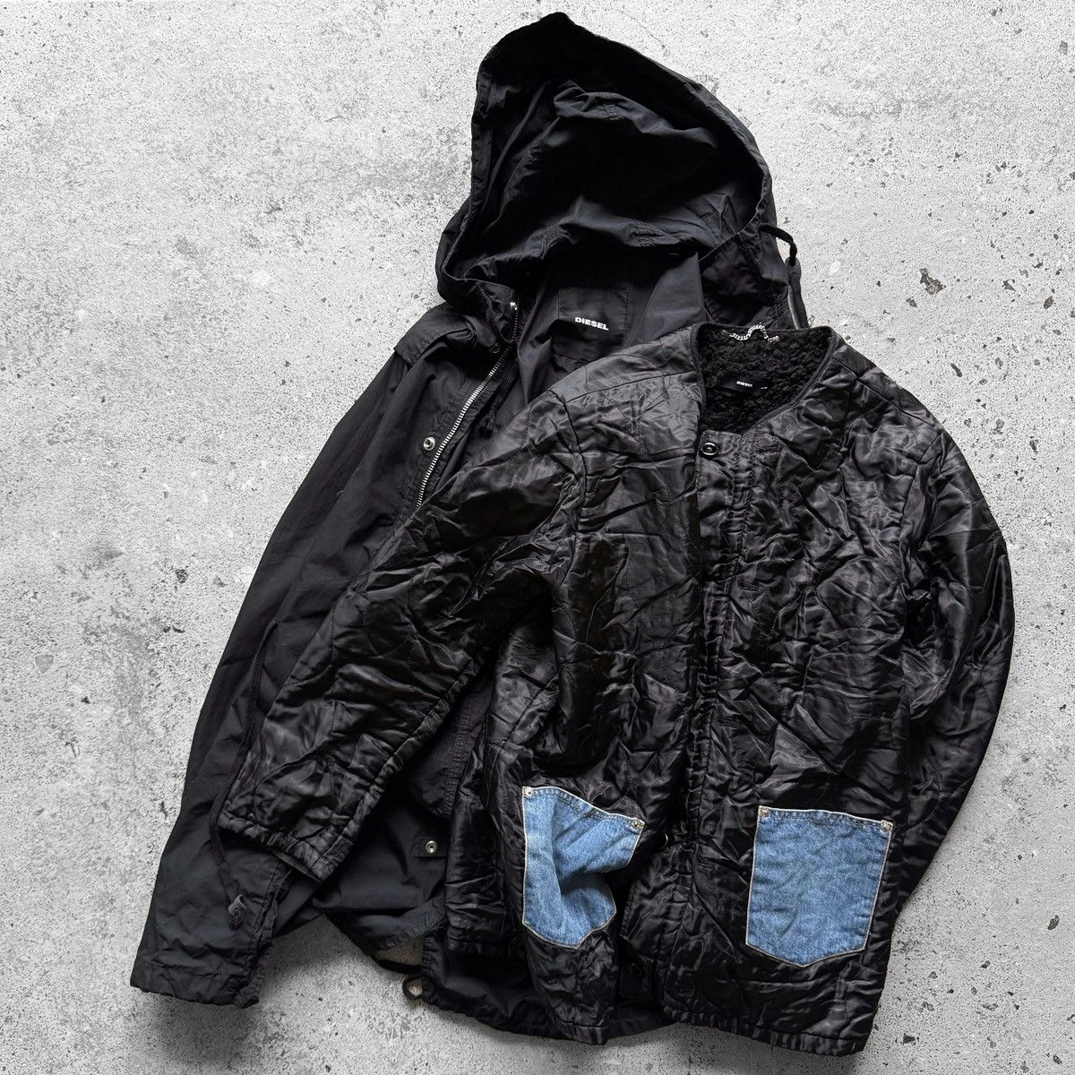 Diesel Diesel 3-in-1 Parka Jacket Black Detachable Liner Coat Size S / US 4 / IT 40 - 9 Thumbnail
