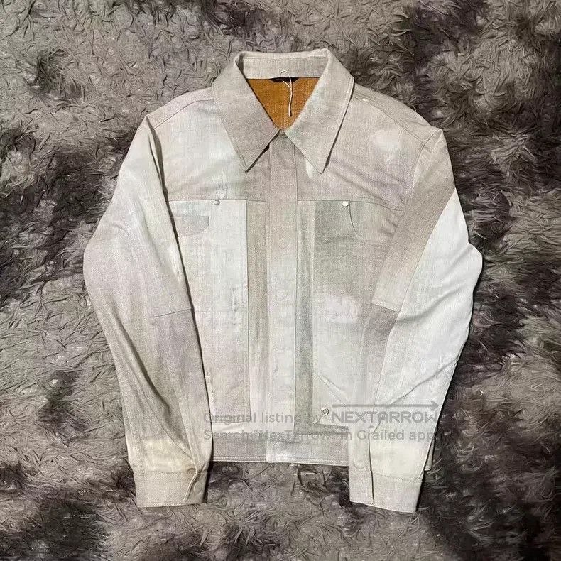 Fendi Fendi SS23 Full Abstract Printed Denim Jacket, Beige Size US M / EU 48-50 / 2 - 1 Thumbnail