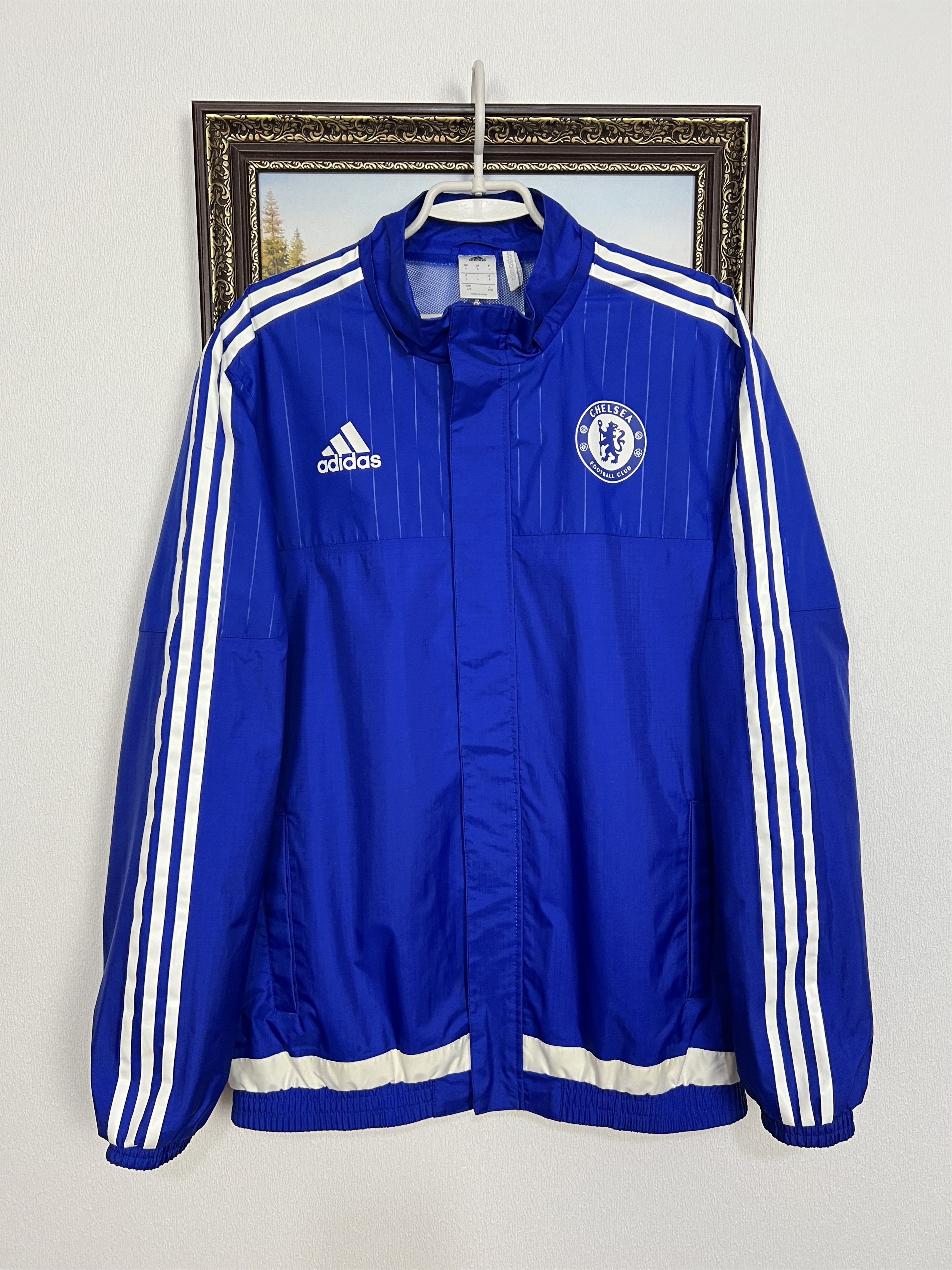 Adidas Adidas Chelsea Football Blue Jacket Soccer Track Top Mens Size US L / EU 52-54 / 3 - 1 Thumbnail