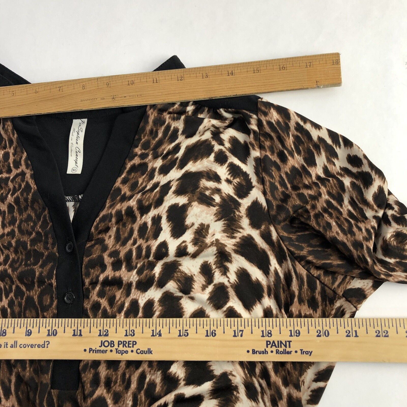 Other PerSeption Concept Womens Black Leopard Print Shirt XL Size XL / US 12-14 / IT 48-50 - 7 Thumbnail