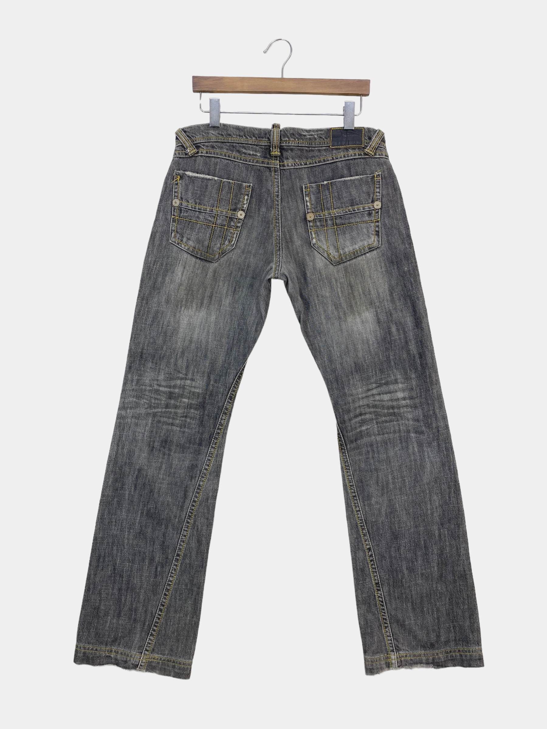 Japanese Brand Comme Ca Du Mode Jeans Twisted Seam Flare Jeans Size 34" / US 12 / IT 48 - 1 Thumbnail