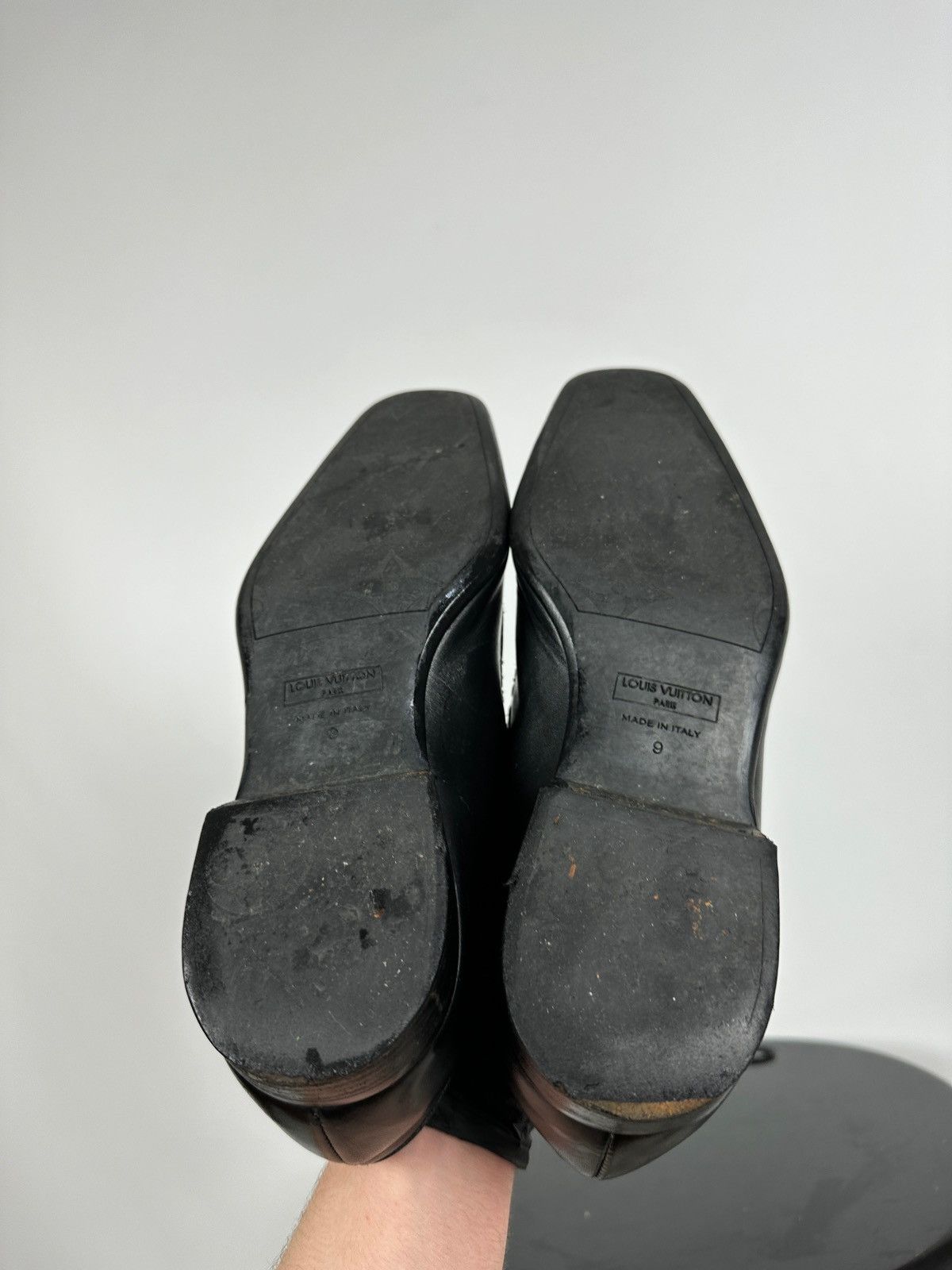 Louis Vuitton Louis Vuitton Black Leather Loafers Shoes Size US 10 / EU 43 - 23 Thumbnail