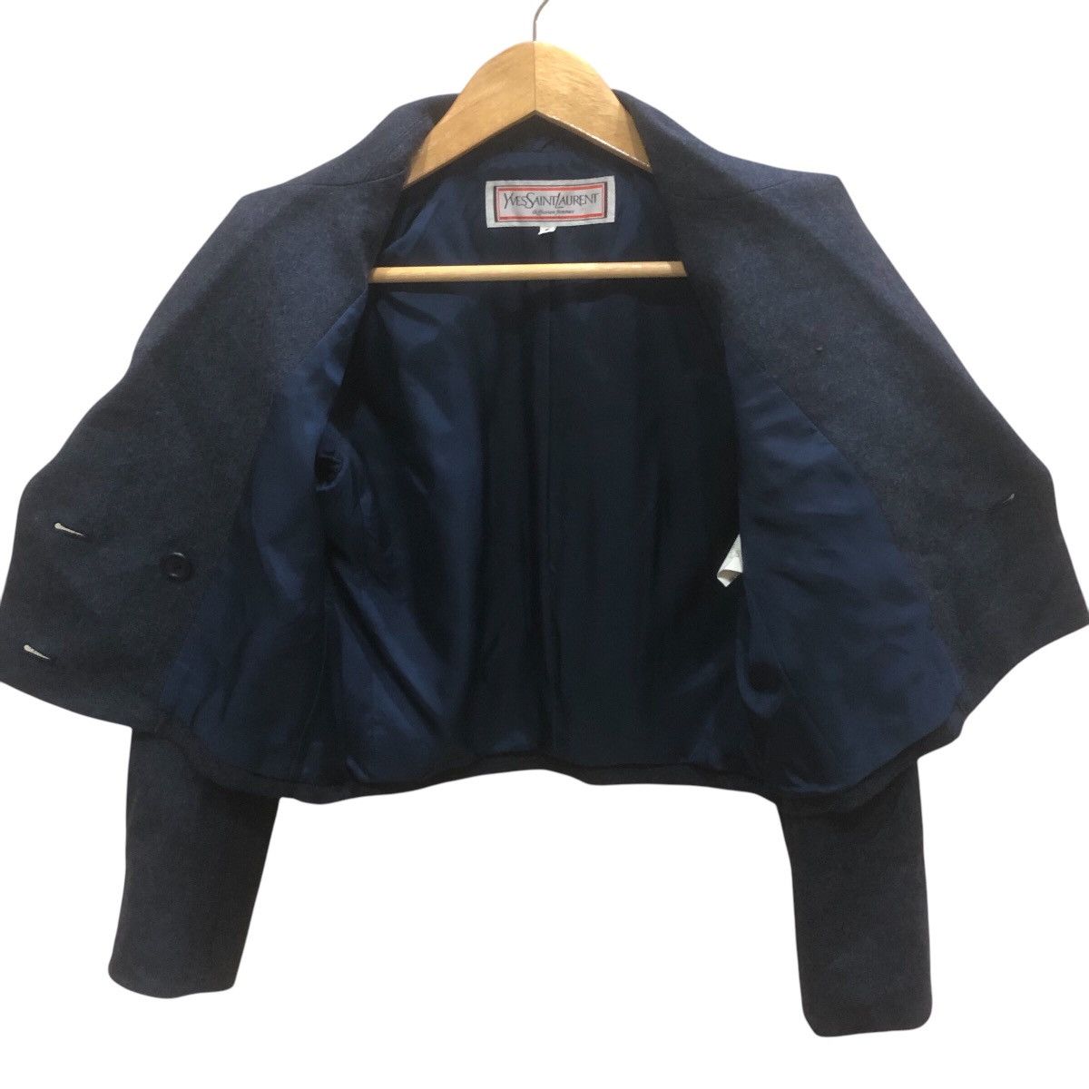 Yves Saint Laurent Cropped Double Breated YSL Jacket Size S / US 4 / IT 40 - 6 Thumbnail