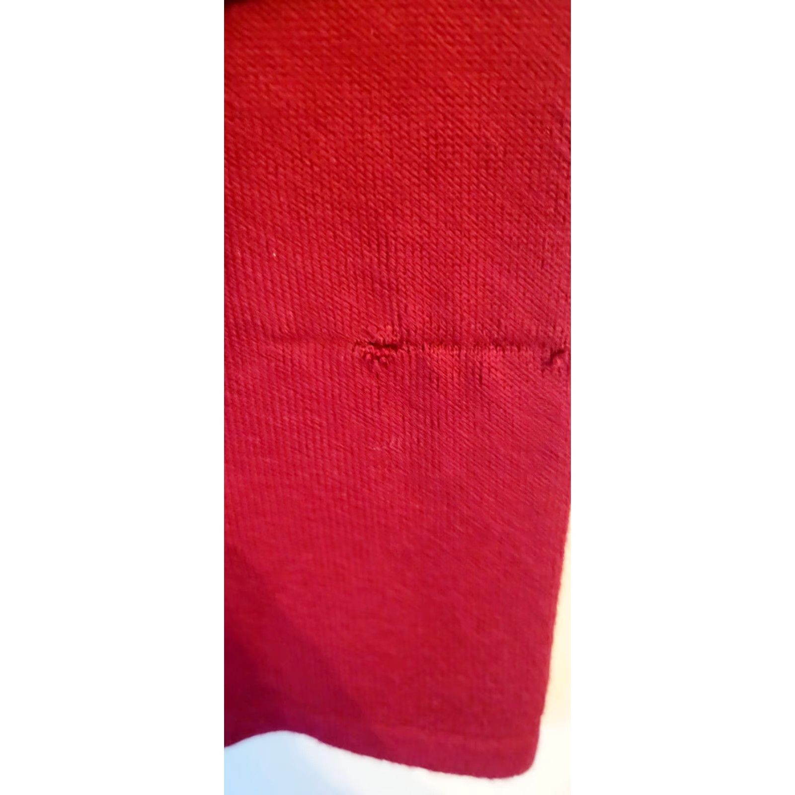 Vintage VINTAGE Donna Ricco Brick Red Fringe Trim Sweater Dress Vest Boho 18 Plus Mens? Women? 18W Red 1980s Bohemian Acrylic Fringe Dress Vest Sweater Dress Size XXL / US 16-18 / IT 52-54 - 3 Thumbnail