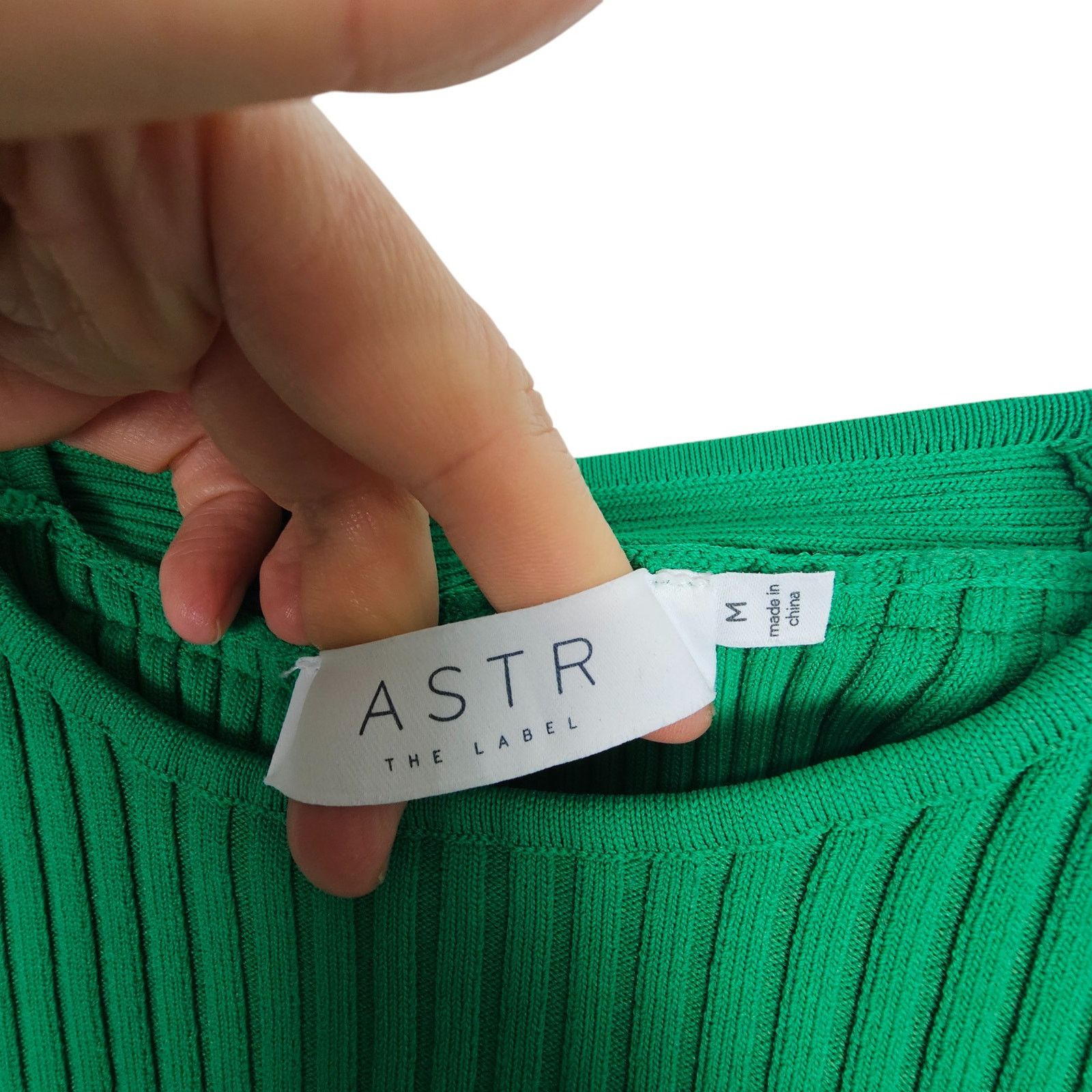 ASTR The Label ASTR The Label Womens Eris Crop Kelly Green Ribbed Sweater M Size M / US 6-8 / IT 42-44 - 7 Thumbnail