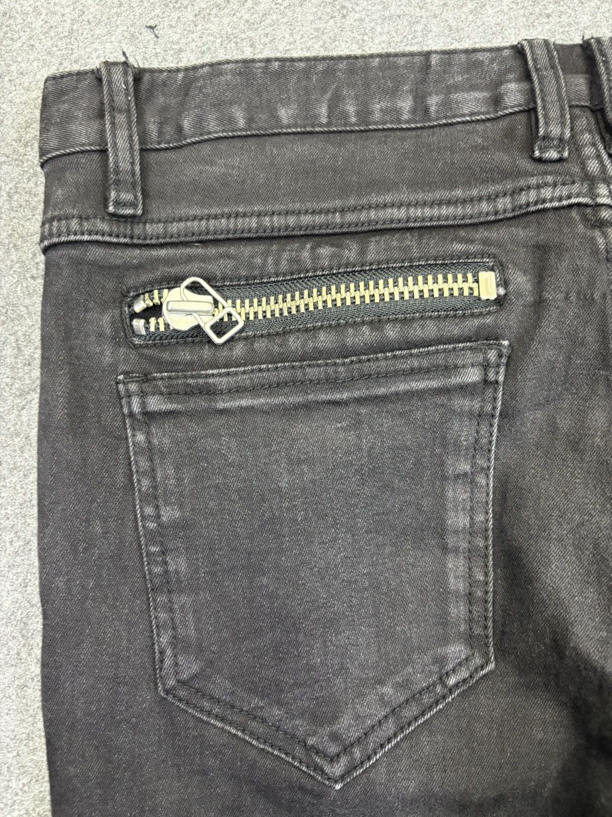 NO ID 💥Biker Denim💥No ID Biker Style Zipper Skinny Denim K28 Size US 33 - 10 Thumbnail