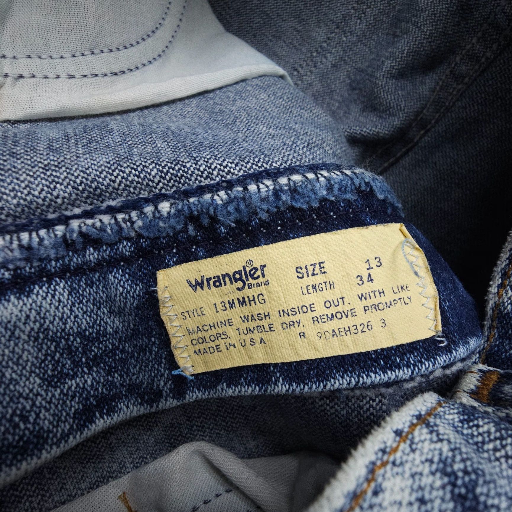 Wrangler VINTAGE Wrangler High Rise Jeans Womens 13 (28x29") Acid Wash Blue Straight 80s 90s Cowgirl Size 34" / US 12 / IT 48 - 3 Thumbnail