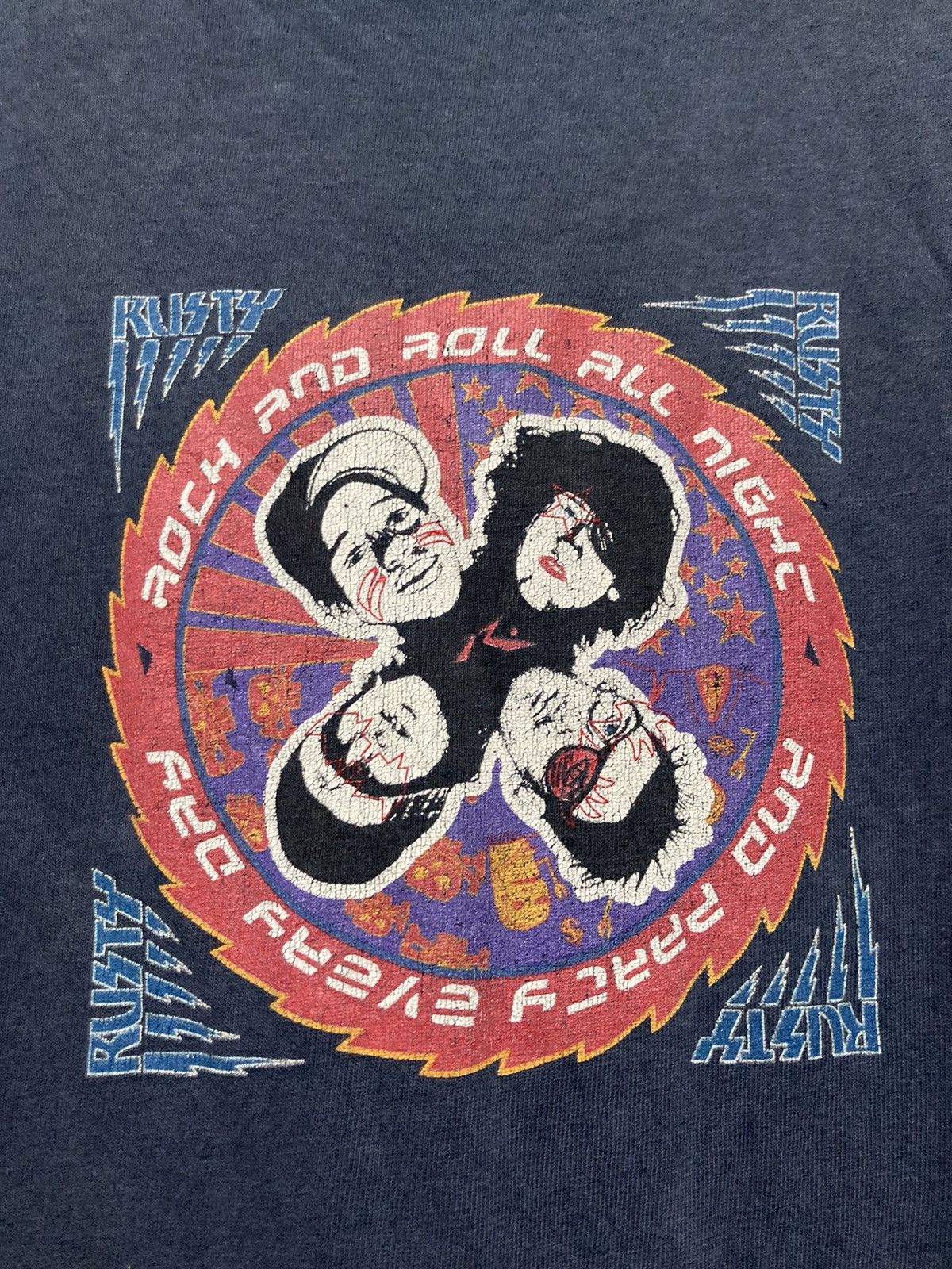 Rusty × Vintage Vintage Rusty United States Tour Kiss Parody Tshirt Size US L / EU 52-54 / 3 - 5 Thumbnail