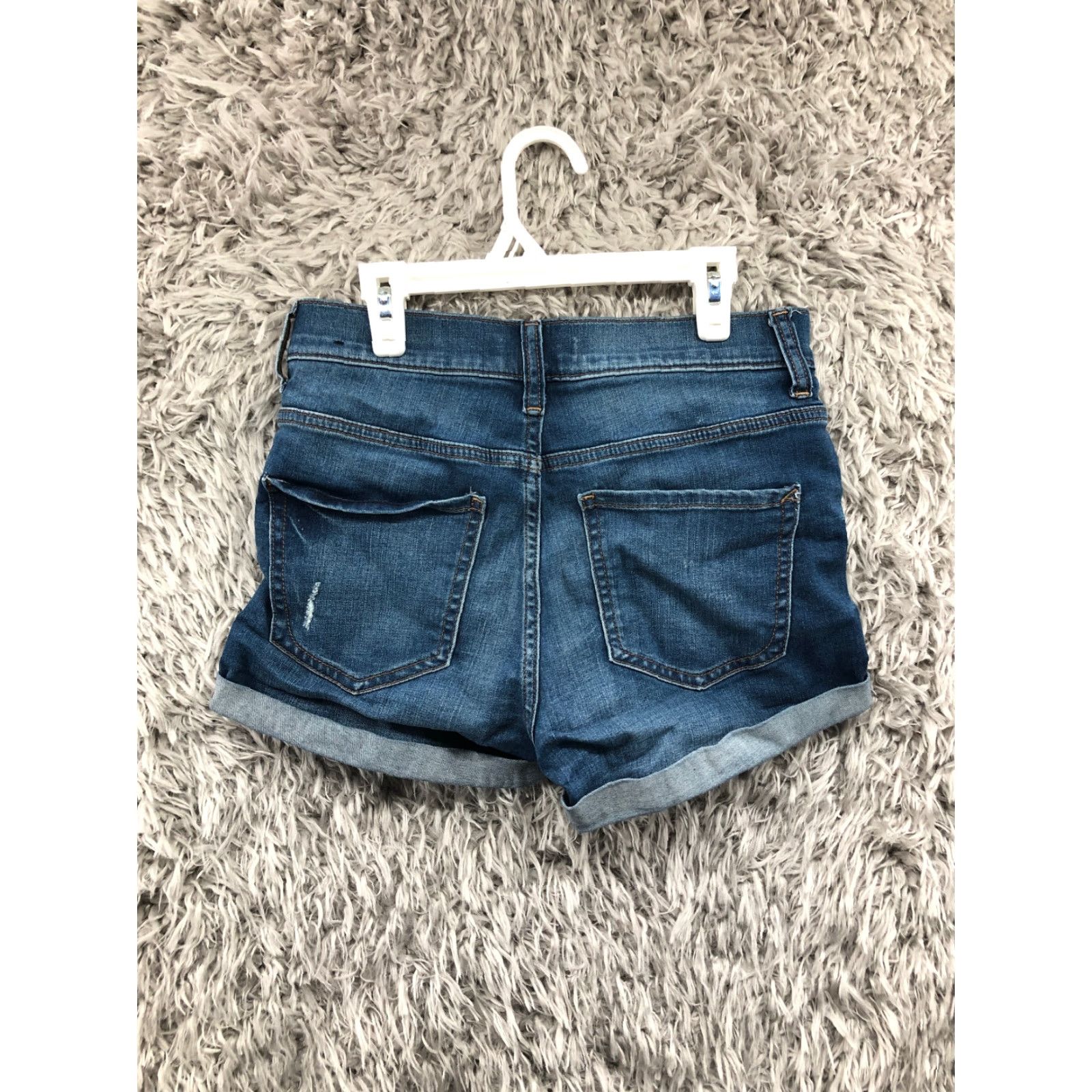 Express Express Boyfriend Shorts Womens Size 2 Mid Rise Dark Wash Blue Denim Jean Shirts? Size 26" / US 2 / IT 38 - 4 Thumbnail
