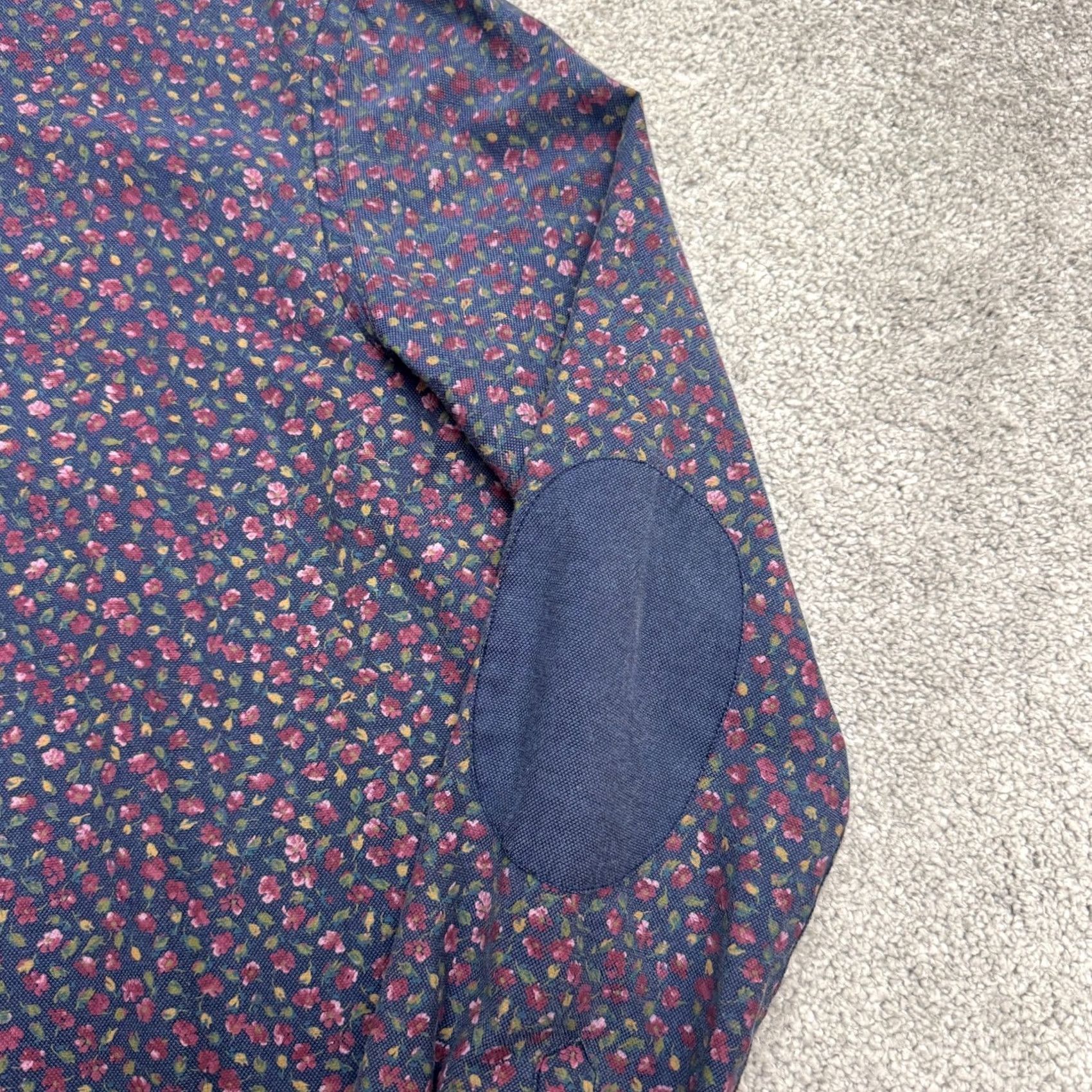 Zara Zara Regular Fit Button-Up Shirt Multicolor Floral Navy Blue Long Sleeve Men M Size US M / EU 48-50 / 2 - 5 Thumbnail