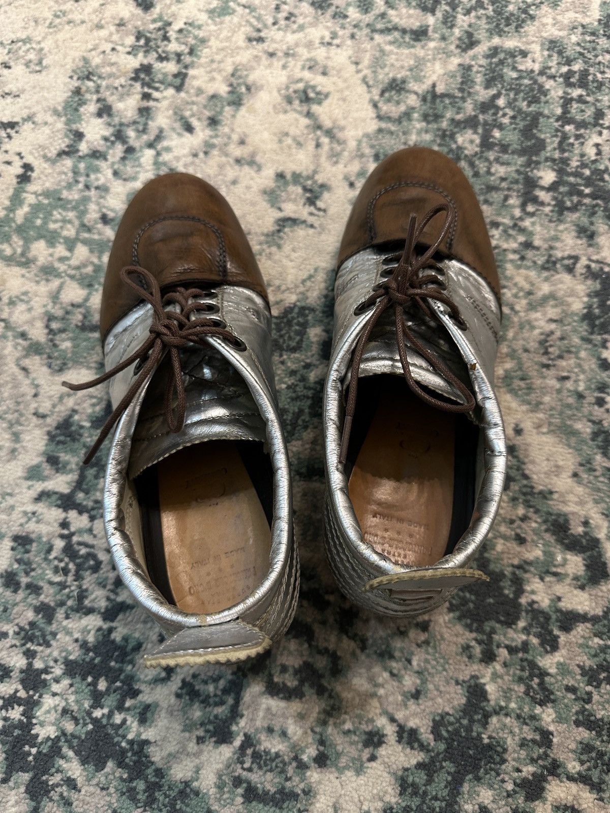 C.P. Company C.P. Company x Pantofola D'oro Oxford Leather Silver Shoes Size US 5 / EU 37 - 6 Thumbnail
