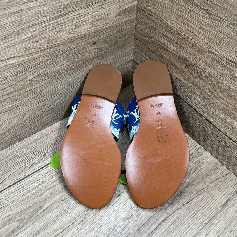 Louis Vuitton Louis Vuitton Palma Series Blue Monogram Sandals - Size US 8 / IT 38 - 6 Thumbnail