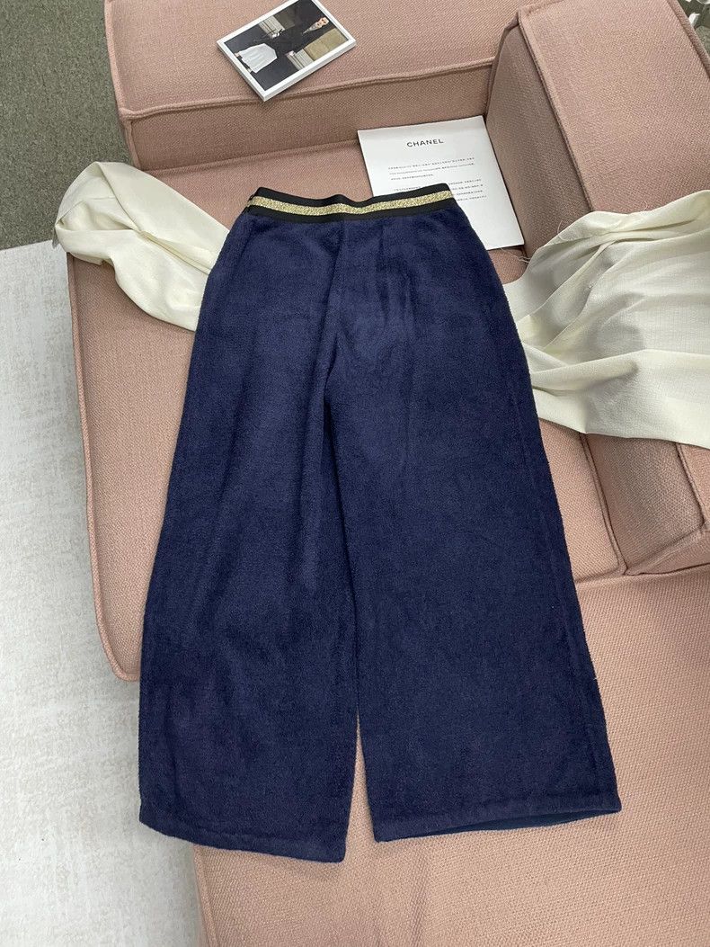 Chanel Chanel Blue gold-edged towel trousers Size 25" / US 0 / IT 36 - 3 Thumbnail