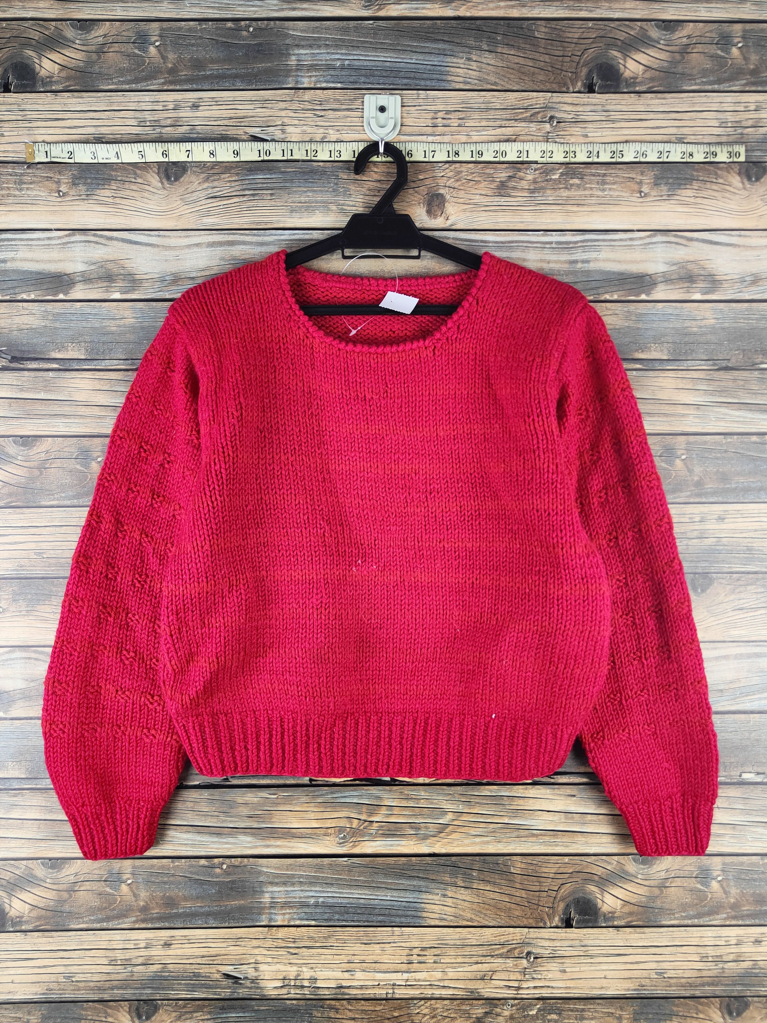 Japanese Brand DL Japanese Brand Red Knitwear Sweatshirts #46-391 Size M / US 6-8 / IT 42-44 - 1 Thumbnail