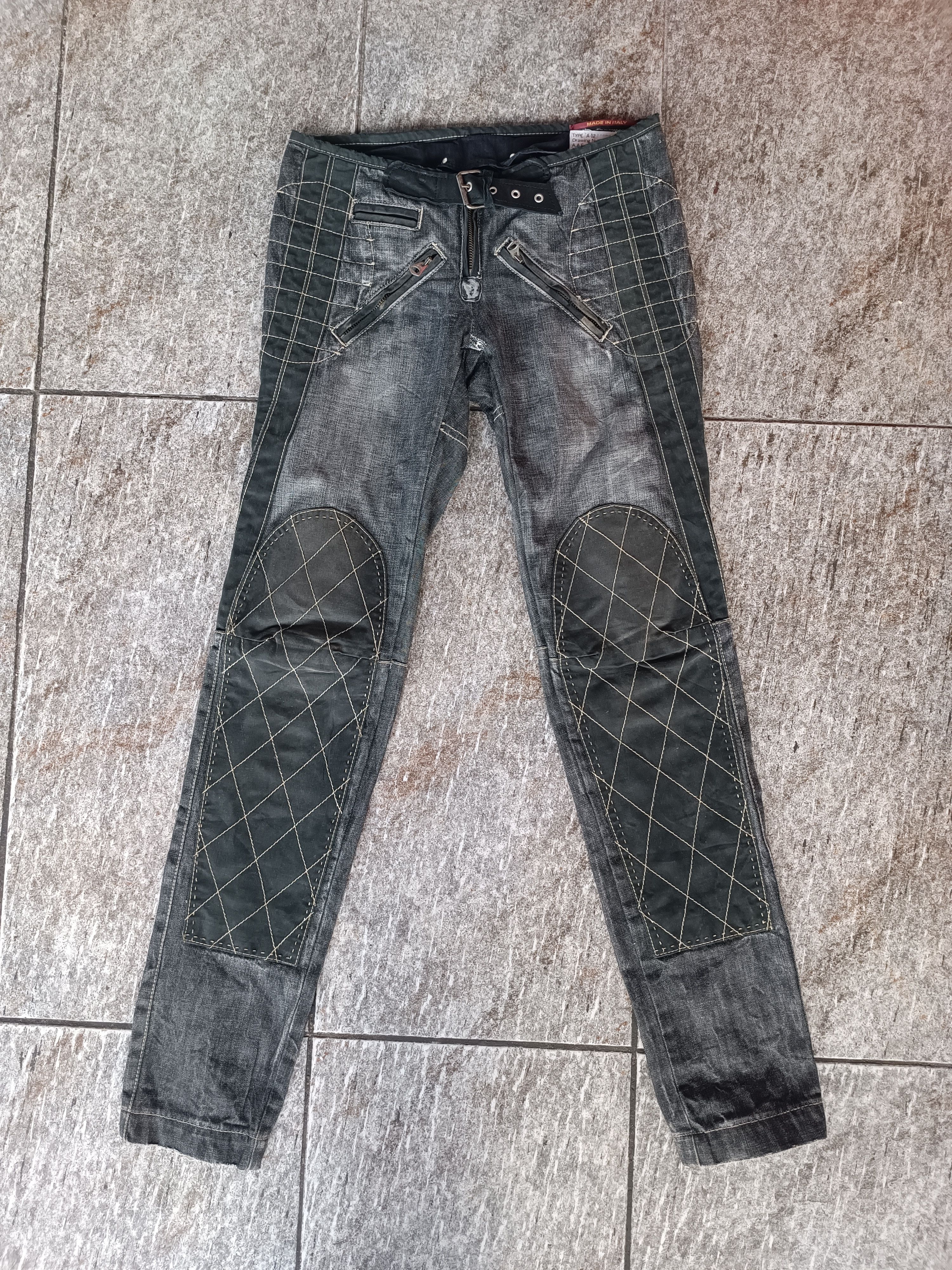 If Six Was Nine bikers jeans RA-RE made in italy Size 29" - 1 Thumbnail