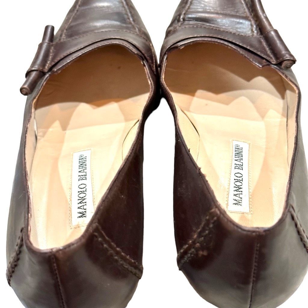 Manolo Blahnik Manolo Blahnik Women's Pumps Pointed Toe Low Kitten Heel Sli Size US 8.5 / IT 38.5 - 8 Thumbnail