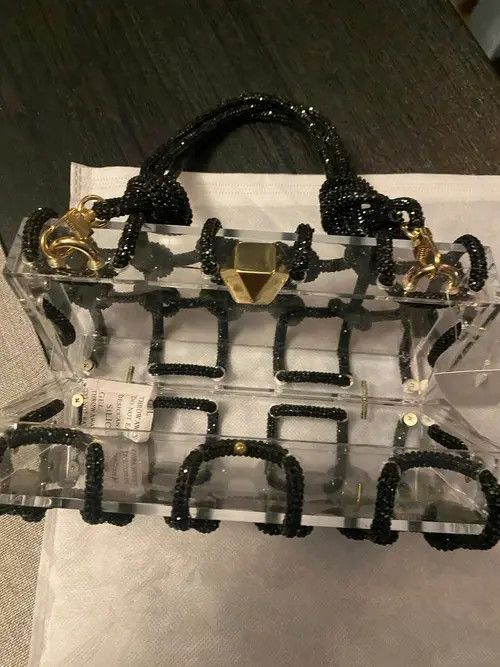Japanese Brand Boutique Bag Knotted Rope Rhinestone Size ONE SIZE - 3 Thumbnail