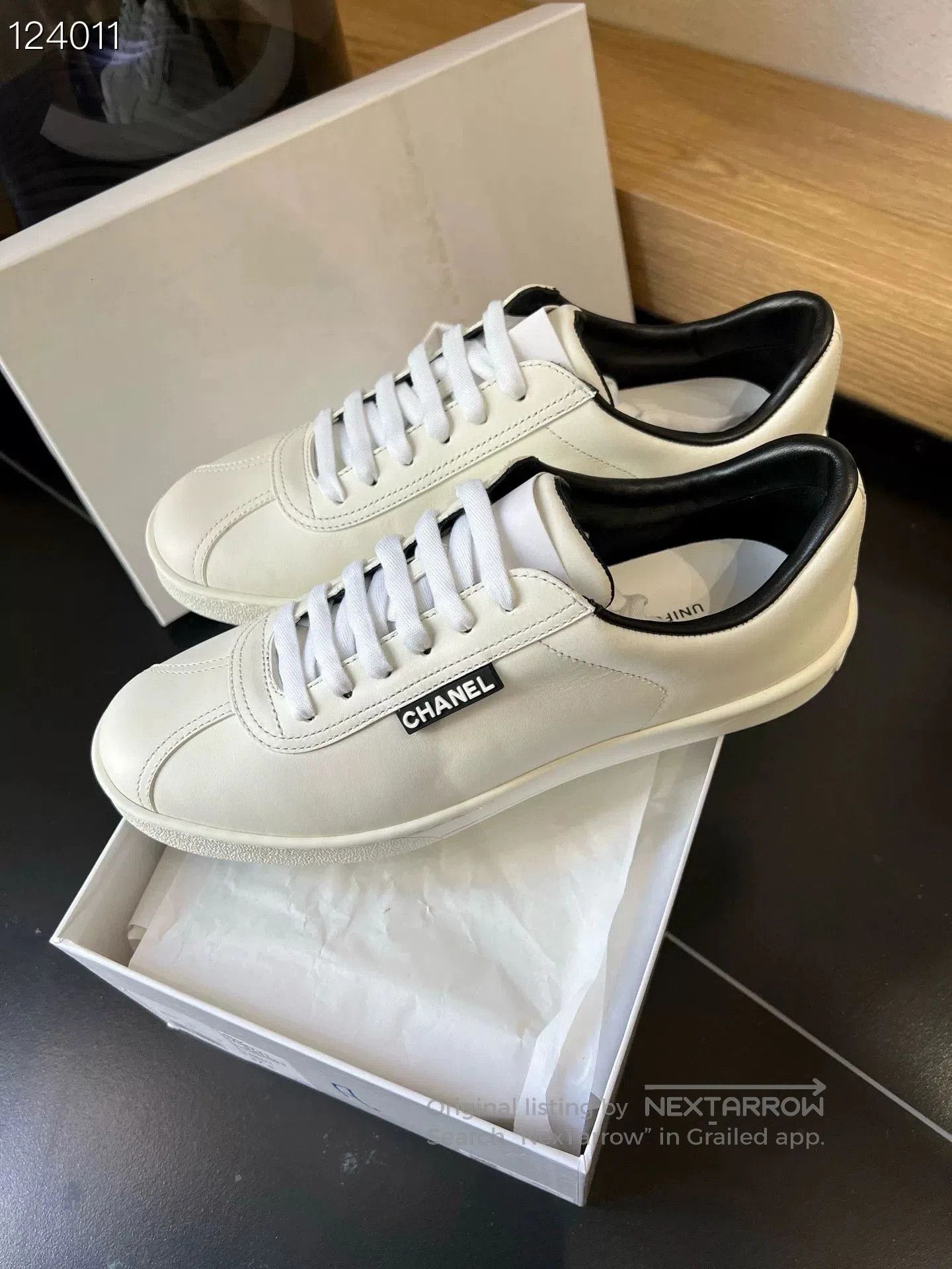 Chanel Chanel Staff White Sneakers. Size US 6.5 / IT 36.5 - 2 Thumbnail