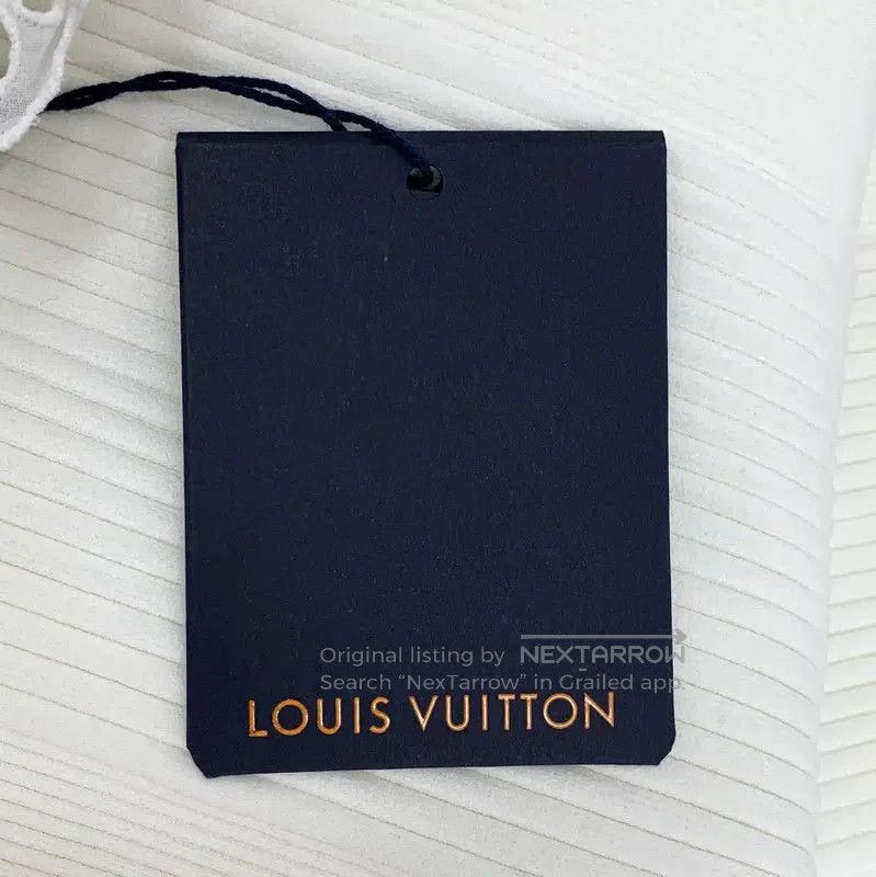 Louis Vuitton Louis Vuitton Women's White Cotton Dress Size L . Size L / US 10 / IT 46 - 6 Thumbnail