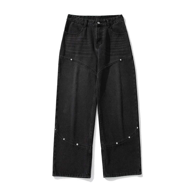Japanese Brand × Other Streetwear Casual Design Washed Black Loose Jeans Pants Size US 31 - 4 Thumbnail