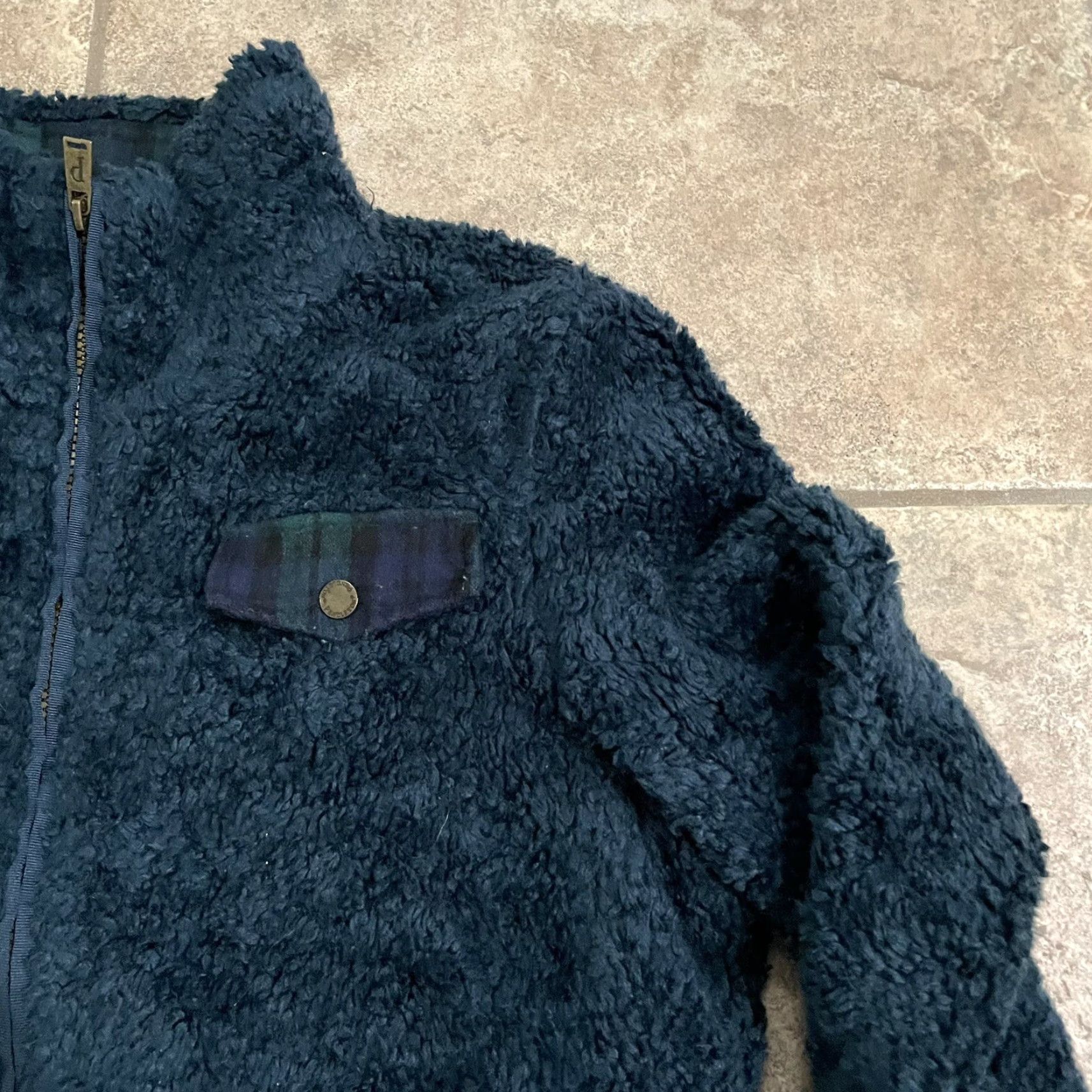 Pendleton VINTAGE Pendleton Plaid Wool Jacket Sherpa Fleece Zip-Up Womens Size S Blue Green Size S / US 4 / IT 40 - 2 Thumbnail