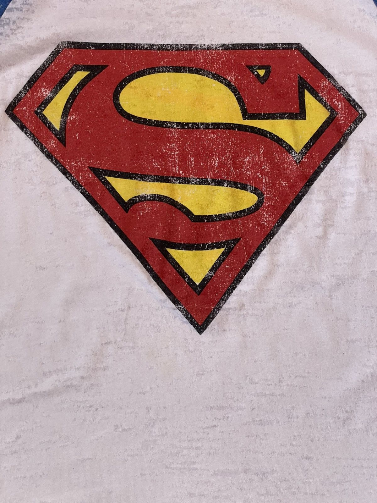 DC Comics SUPERMAN BIG LOGO RAGLAN LS T-SHIRT Size XS / US 0-2 / IT 36-38 - 3 Thumbnail
