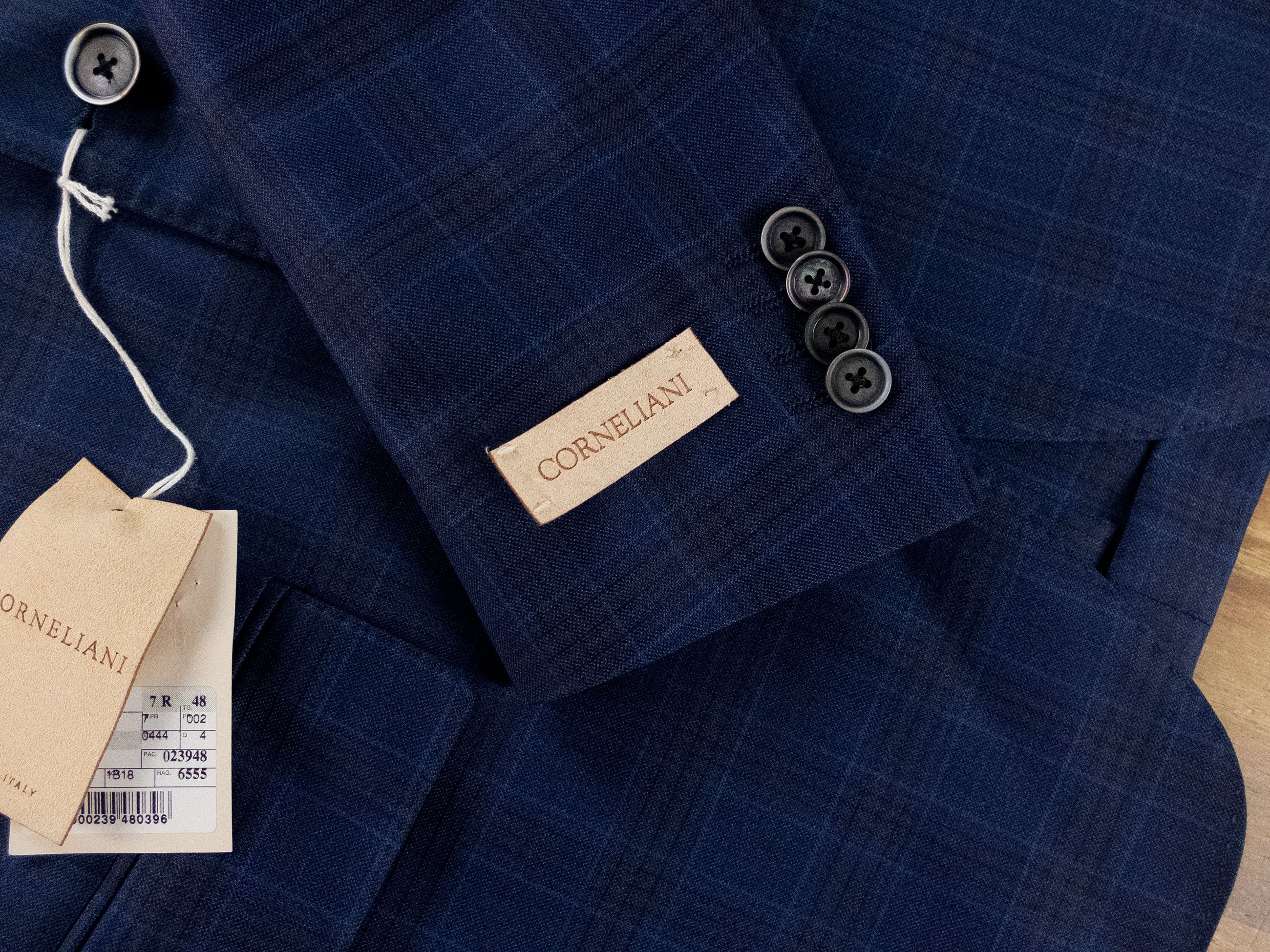Corneliani CORNELIANI blue plaid Super 130s wool sportcoat 38 48 Size 38R - 8 Thumbnail
