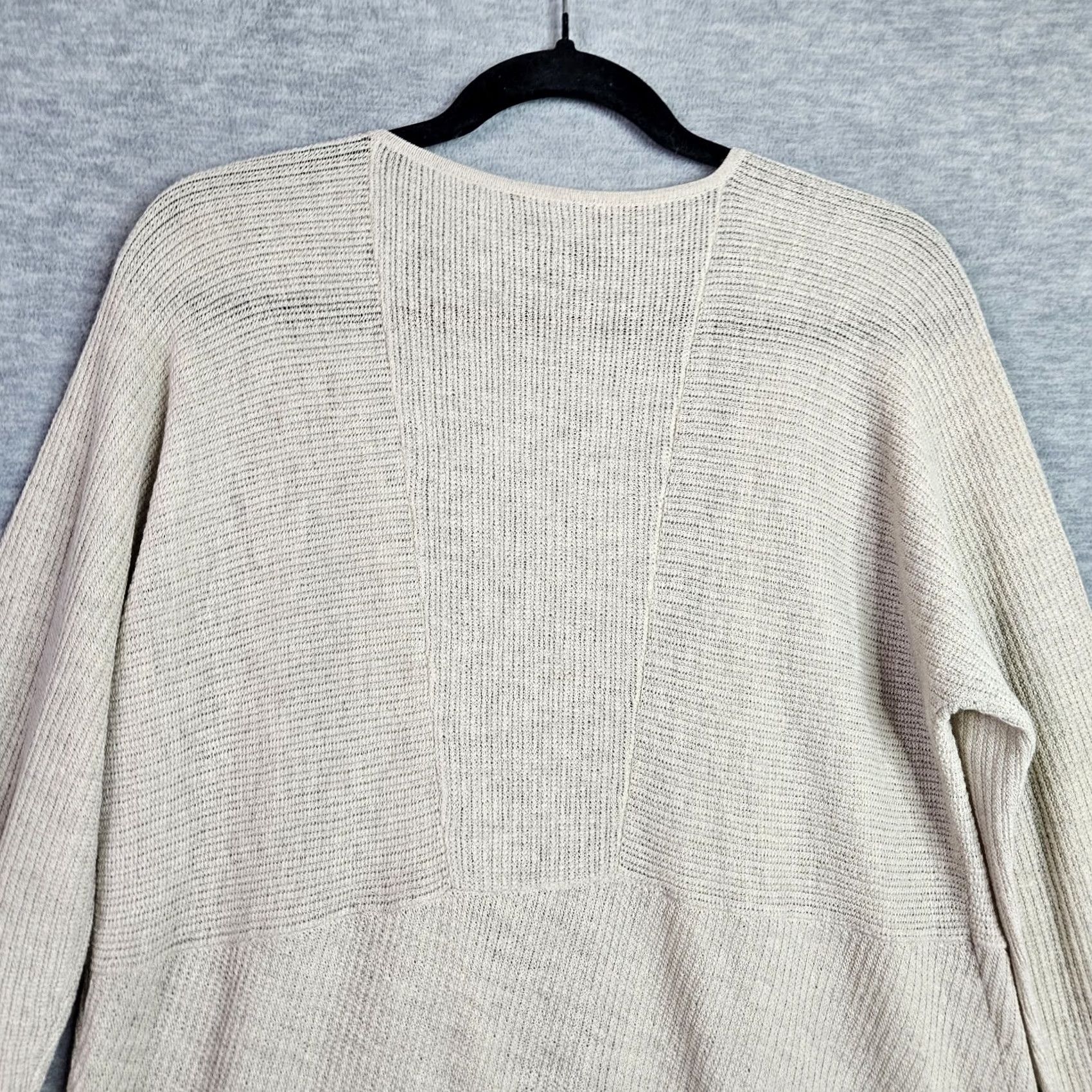 Eileen Fisher Eileen Fisher Women's Cardigan Open Front Long Sleeve Size XL Beige Wool Knit Modern Seasonal Regular Mens? Size XL / US 12-14 / IT 48-50 - 6 Thumbnail