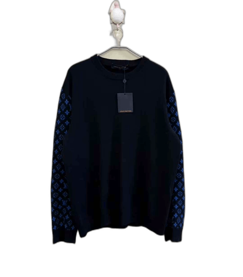Louis Vuitton LOUIS VUITTON Black Logo Sweater XXL Size US XXL / EU 58 / 5 - 1 Thumbnail