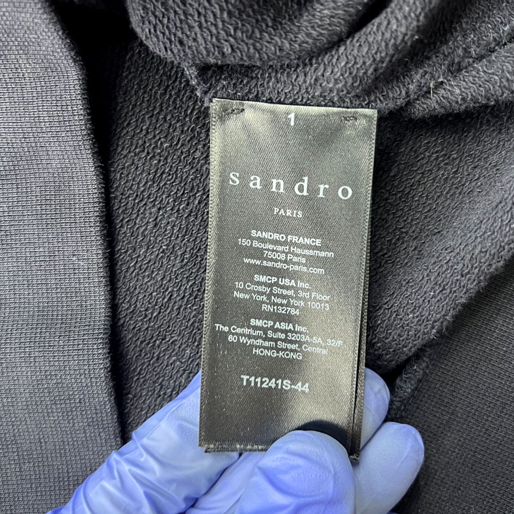 Sandro Sandro Paris Mens Sweatshirt Large Navy Crewneck Pullover Blue Size US M / EU 48-50 / 2 - 4 Thumbnail